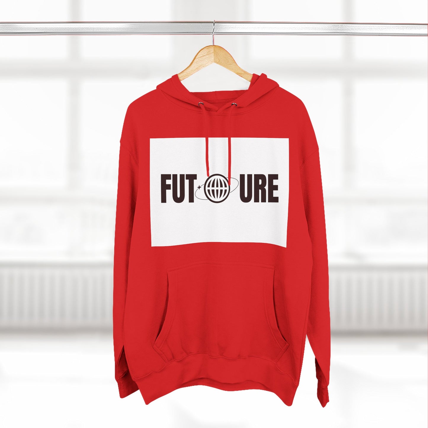 Futuristic Three-Panel Fleece Hoodie, Cozy Fashion, Streetwear Style, Gift for Trendsetters, Everyday Comfort