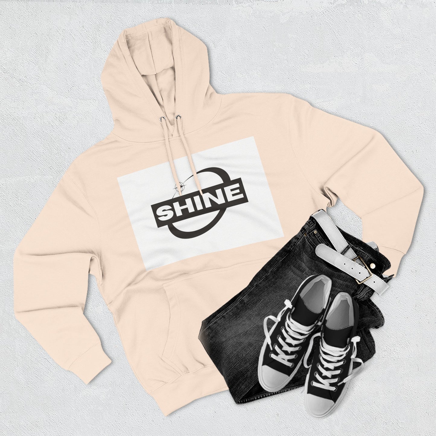 Shine & Aspire Fleece Hoodie - Cozy Sweatshirt for Inspiration, Perfect for Gifts, Winter Wear, Motivational Apparel, Casual Style