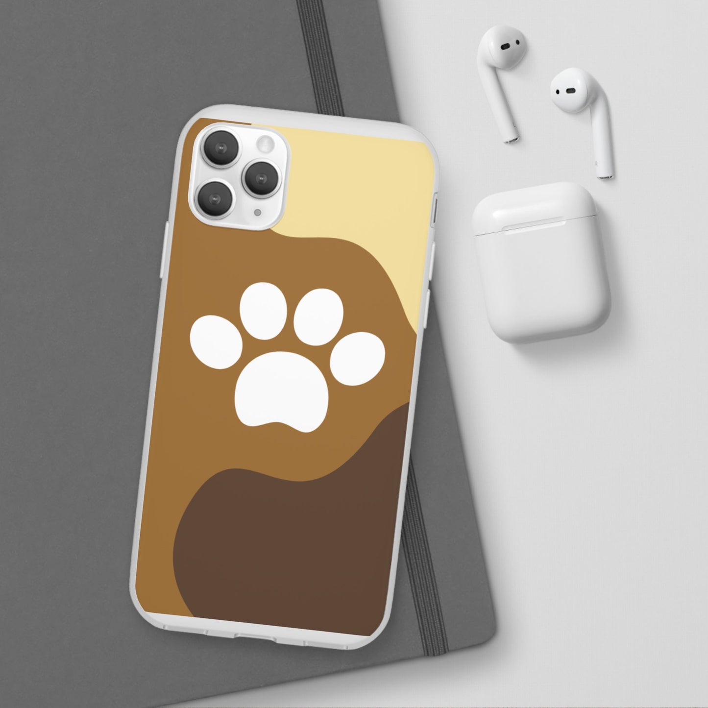 Pet Lover's Flexi Case, Cute Dog Paw Phone Cover, Animal Lover Gift, Dog Mom Accessory, Unique Pet Design Case