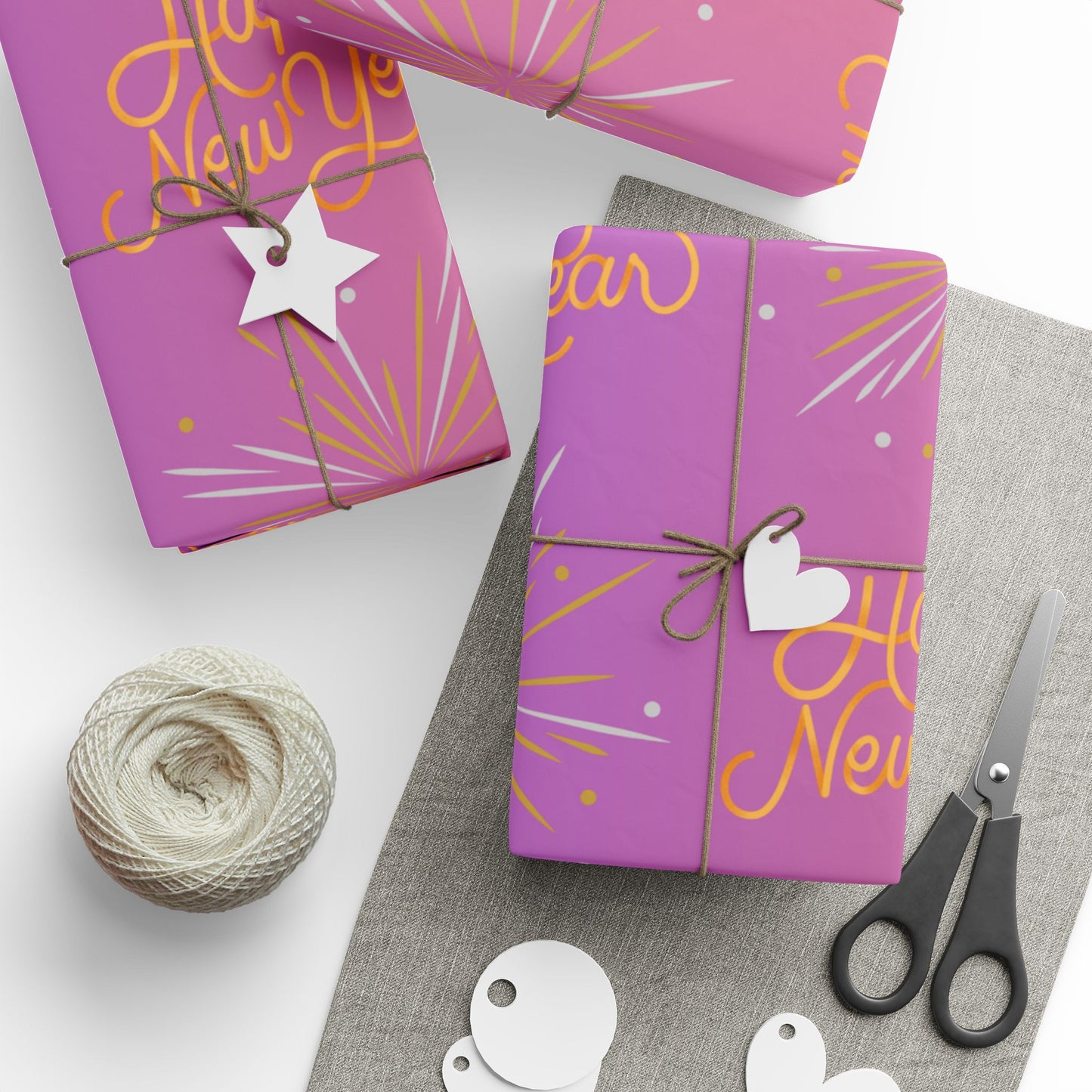 New Year Vibrant Gift Wrap Paper | Colorful Birthday, Holiday, Celebration, Eco-friendly Wrapping, Unique Party Supplies