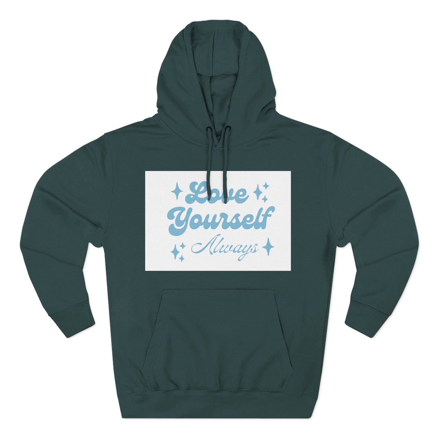 Love Yourself Fleece Hoodie | Cozy Self-Care Sweatshirt | Inspirational Apparel | Motivational Gift | Positive Vibes Hoodie