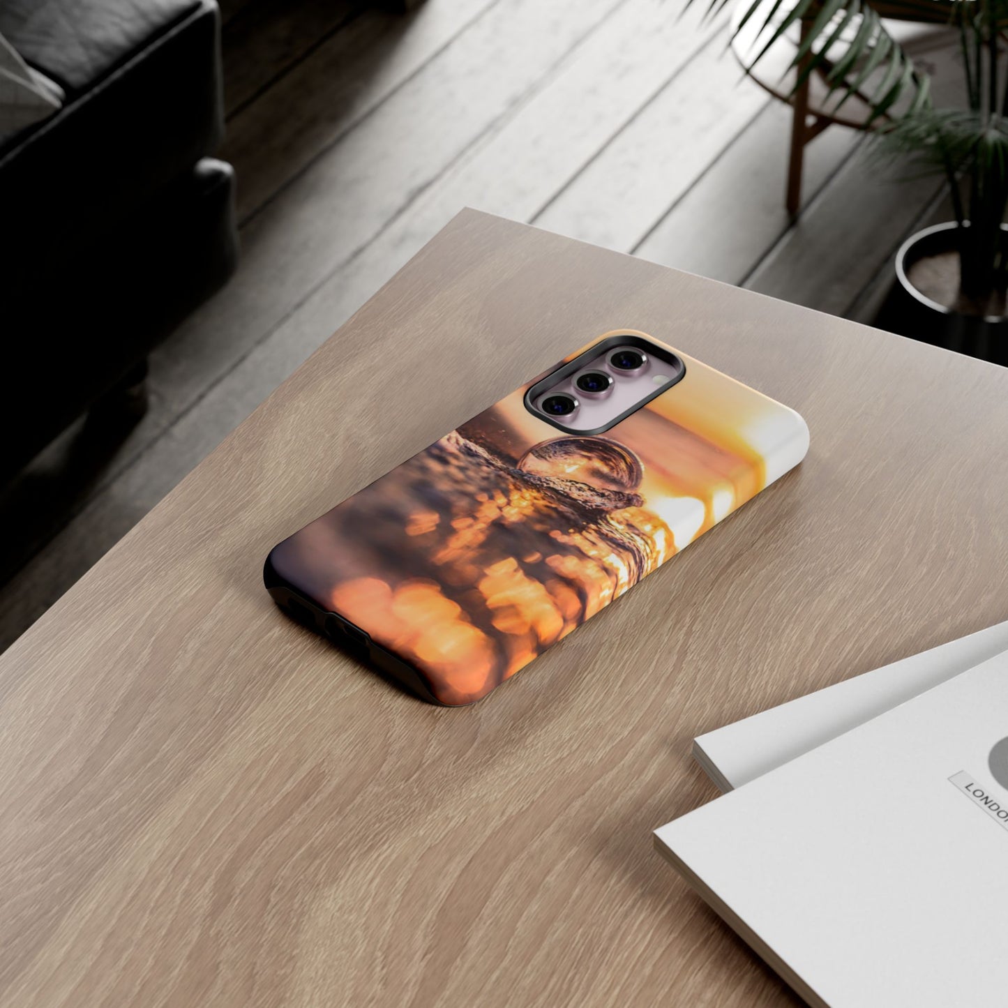 Sunset Bubble Phone Case, Tough Cases, Beach Lover Gift, Summer Vibes, Cell Phone Accessories, Unique Design, Nature Photography