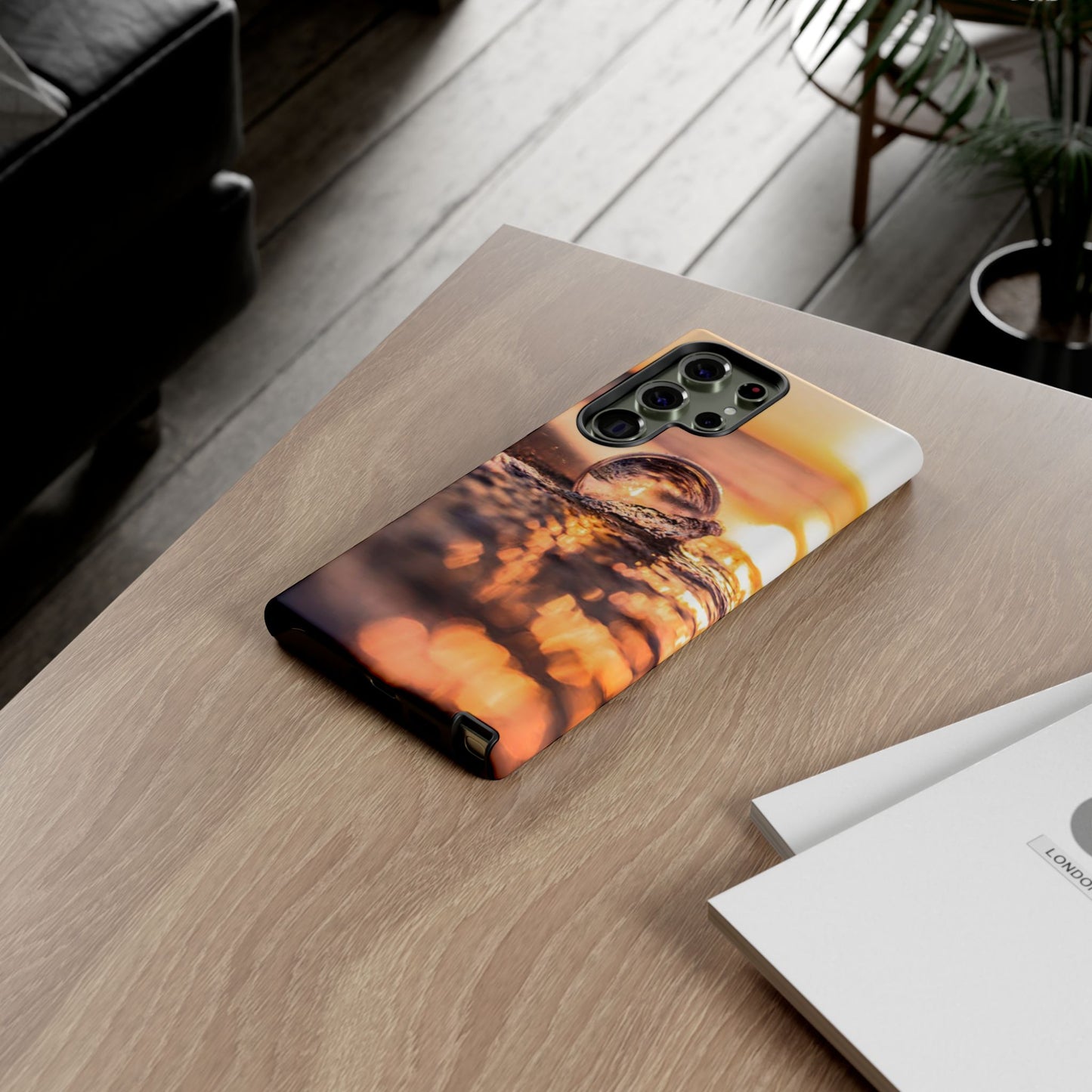 Sunset Bubble Phone Case, Tough Cases, Beach Lover Gift, Summer Vibes, Cell Phone Accessories, Unique Design, Nature Photography