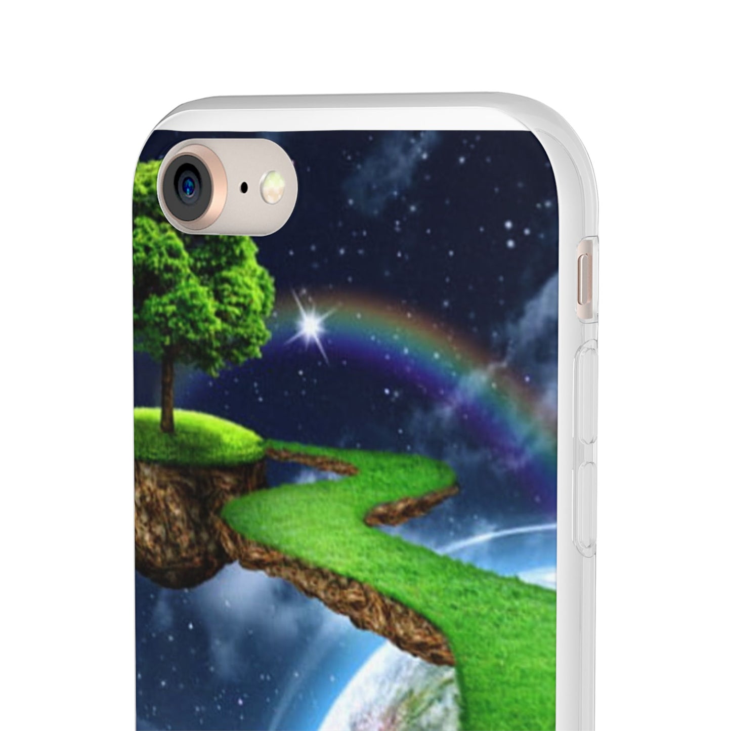 Dreamy Landscape Phone Case, Eco-Friendly Cell Phone Cover, Nature Inspired Gift, Aesthetic Mobile Case, Vibrant Rainbow Design