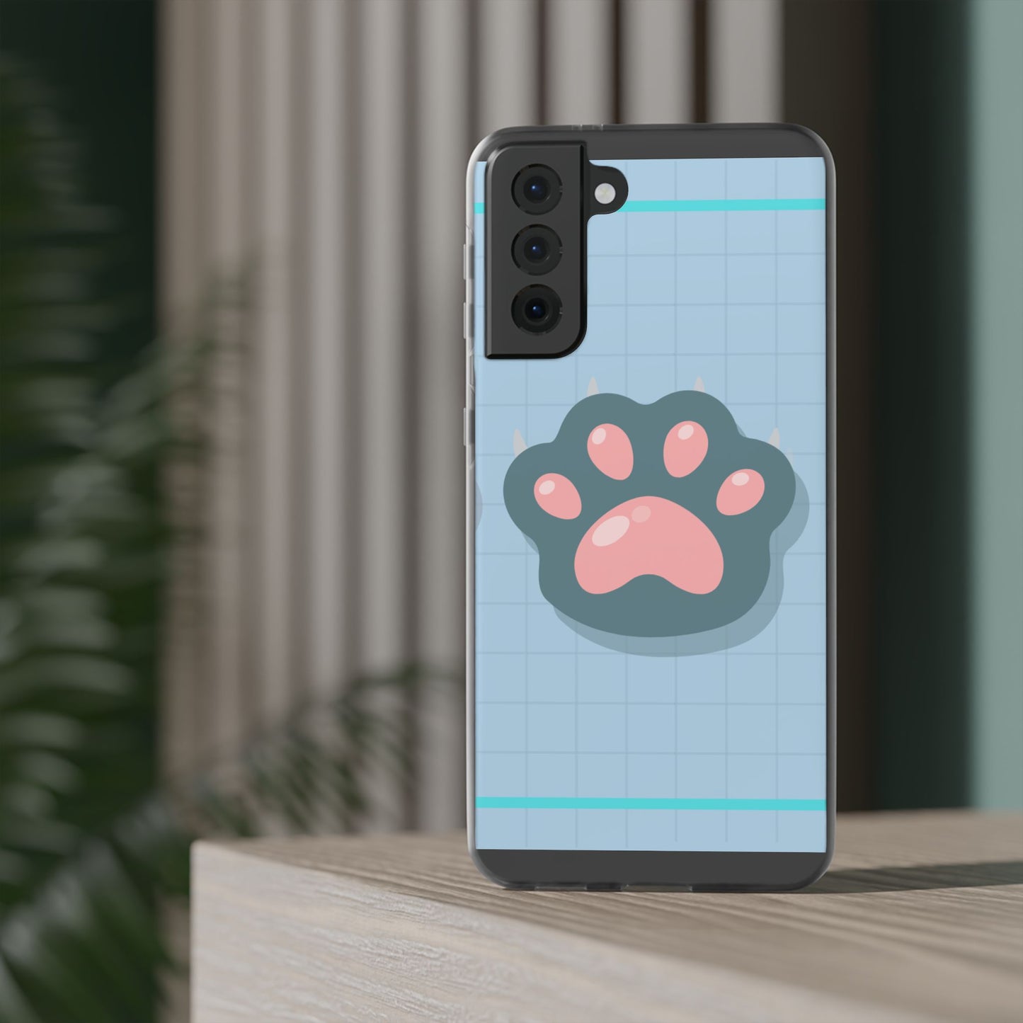Paw Print Phone Case, Cute Pet Lover Flexi Cases, Dog Cat Accessory, Gift for Animal Lovers, Durable and Stylish Gadget Cover