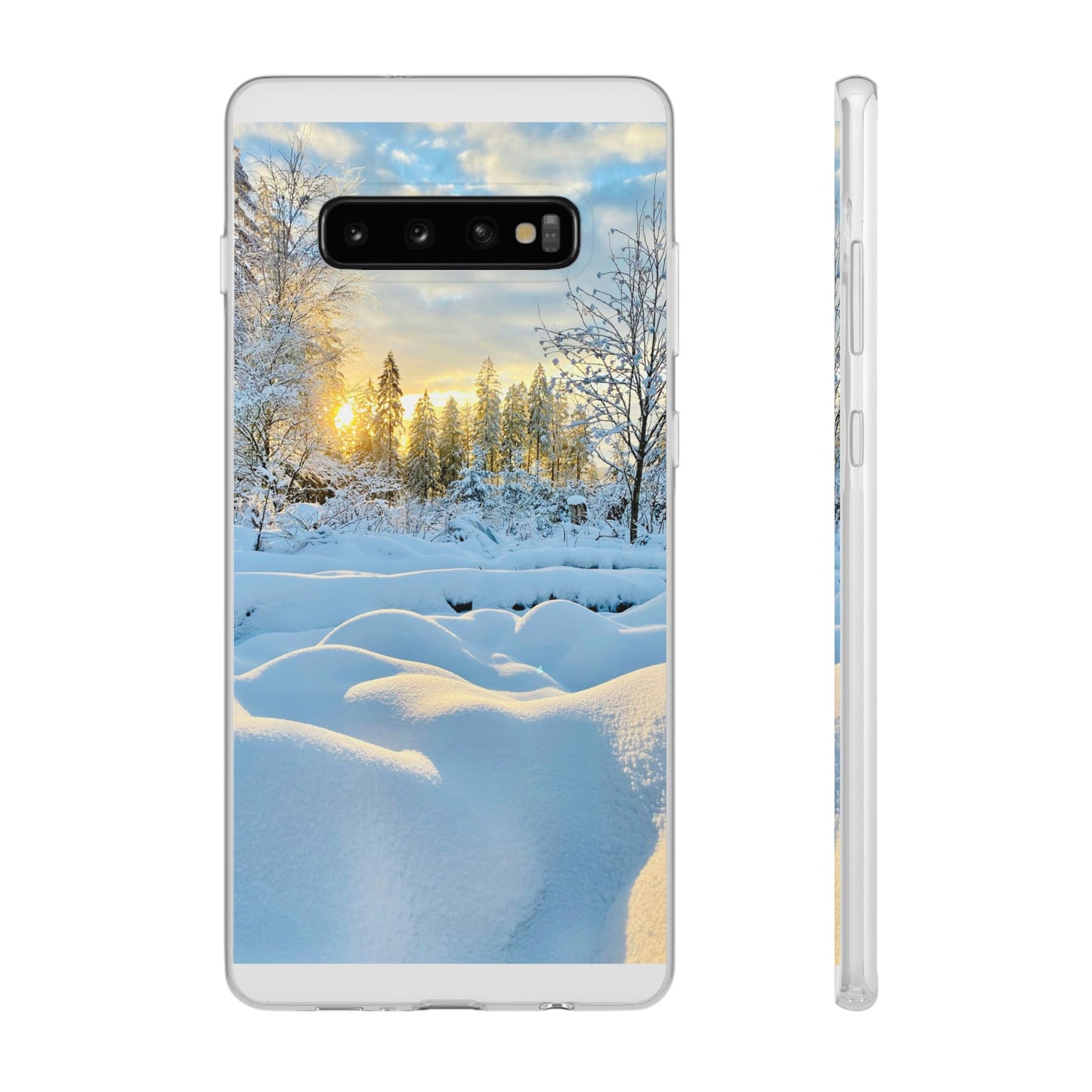 Winter Landscape Flexi Cases, Nature Phone Cover, Scenic Case, Holiday Gift, Seasonal Accessory, Outdoor Lover's Item