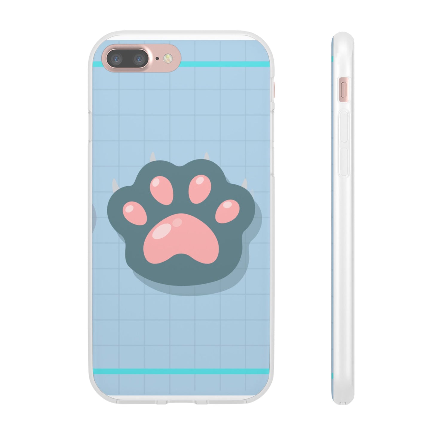 Paw Print Phone Case, Cute Pet Lover Flexi Cases, Dog Cat Accessory, Gift for Animal Lovers, Durable and Stylish Gadget Cover