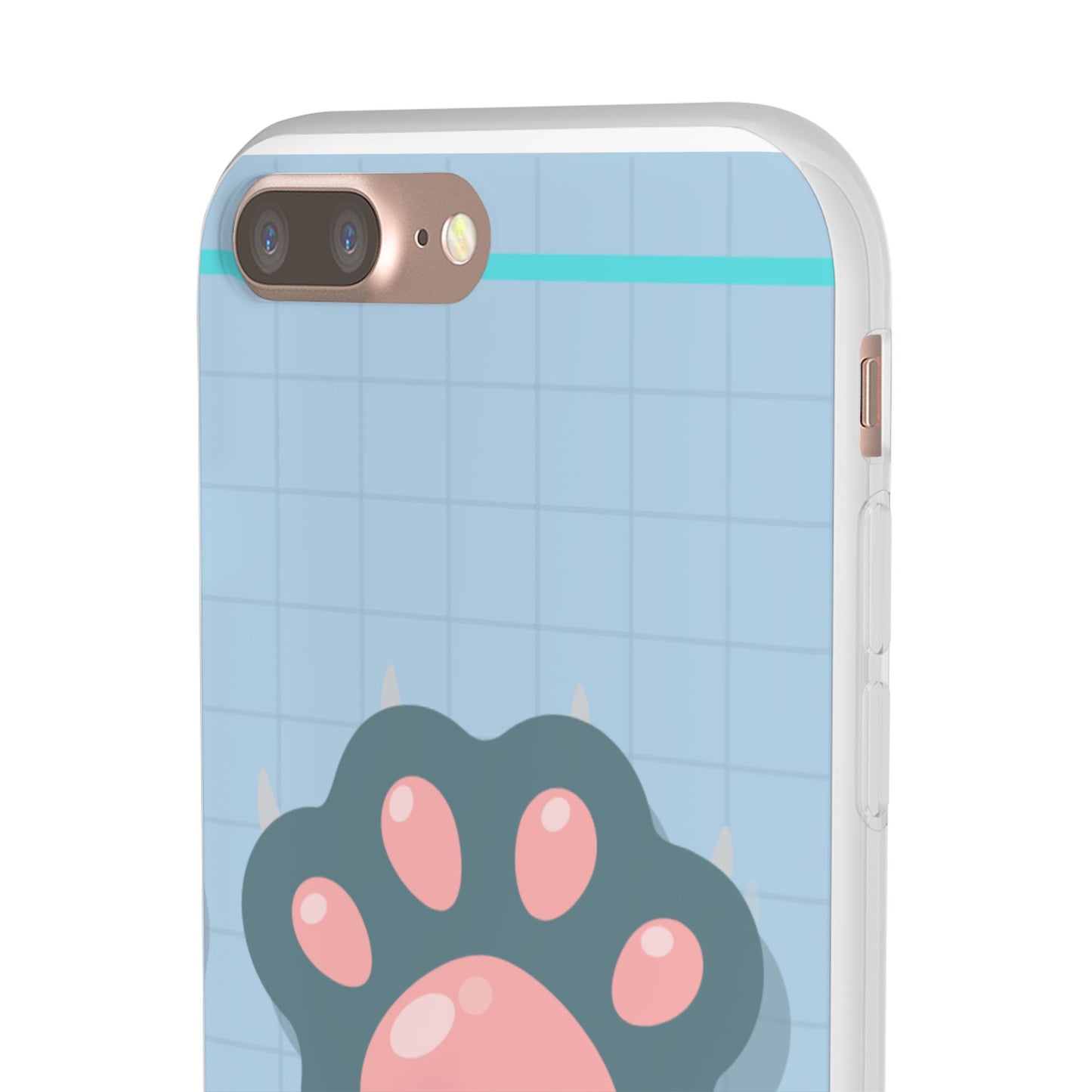 Paw Print Phone Case, Cute Pet Lover Flexi Cases, Dog Cat Accessory, Gift for Animal Lovers, Durable and Stylish Gadget Cover