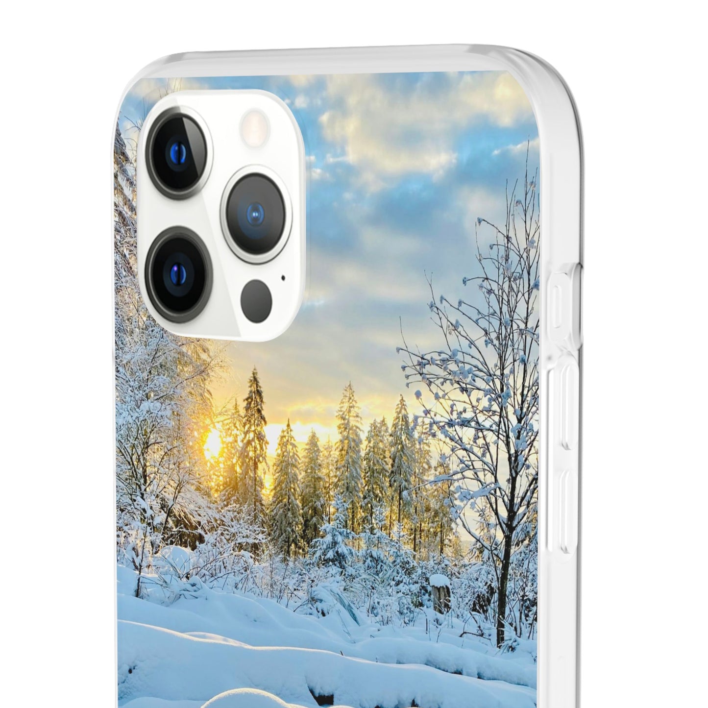 Winter Landscape Flexi Cases, Nature Phone Cover, Scenic Case, Holiday Gift, Seasonal Accessory, Outdoor Lover's Item