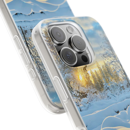 Winter Landscape Flexi Cases, Nature Phone Cover, Scenic Case, Holiday Gift, Seasonal Accessory, Outdoor Lover's Item