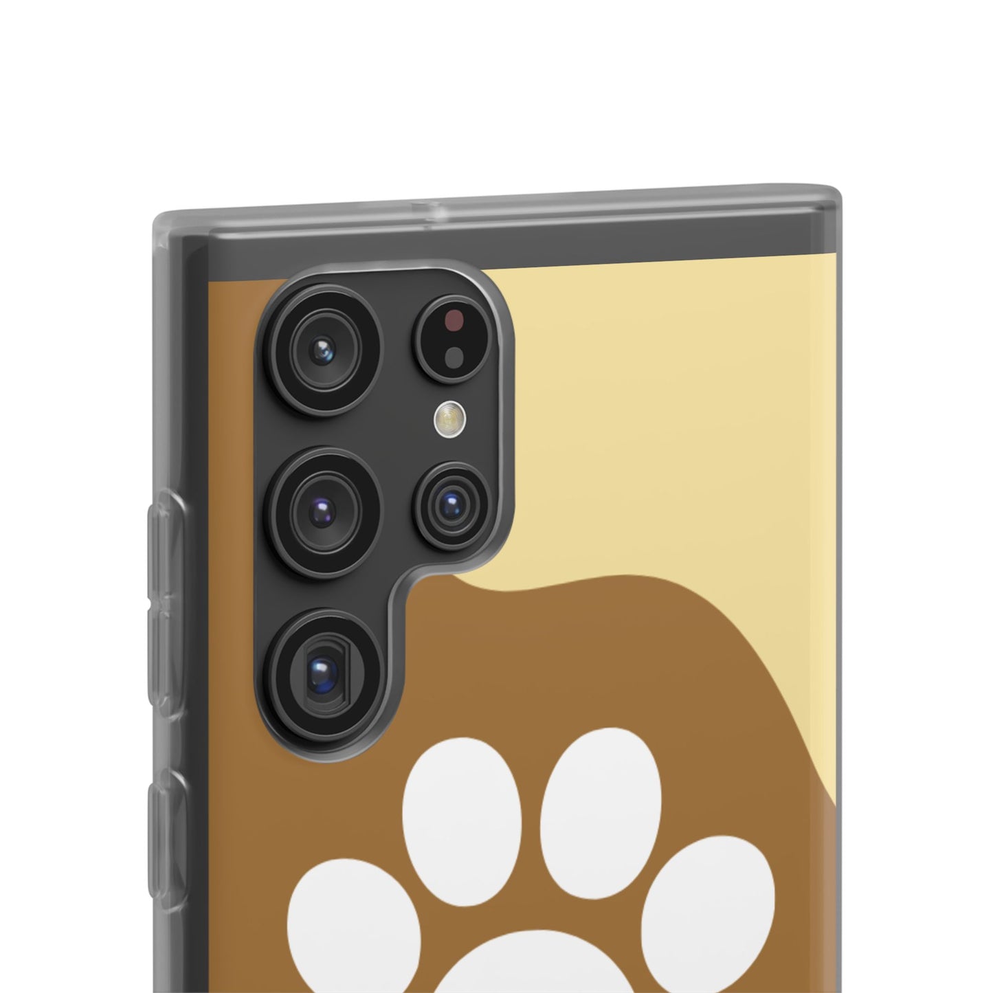 Pet Lover's Flexi Case, Cute Dog Paw Phone Cover, Animal Lover Gift, Dog Mom Accessory, Unique Pet Design Case