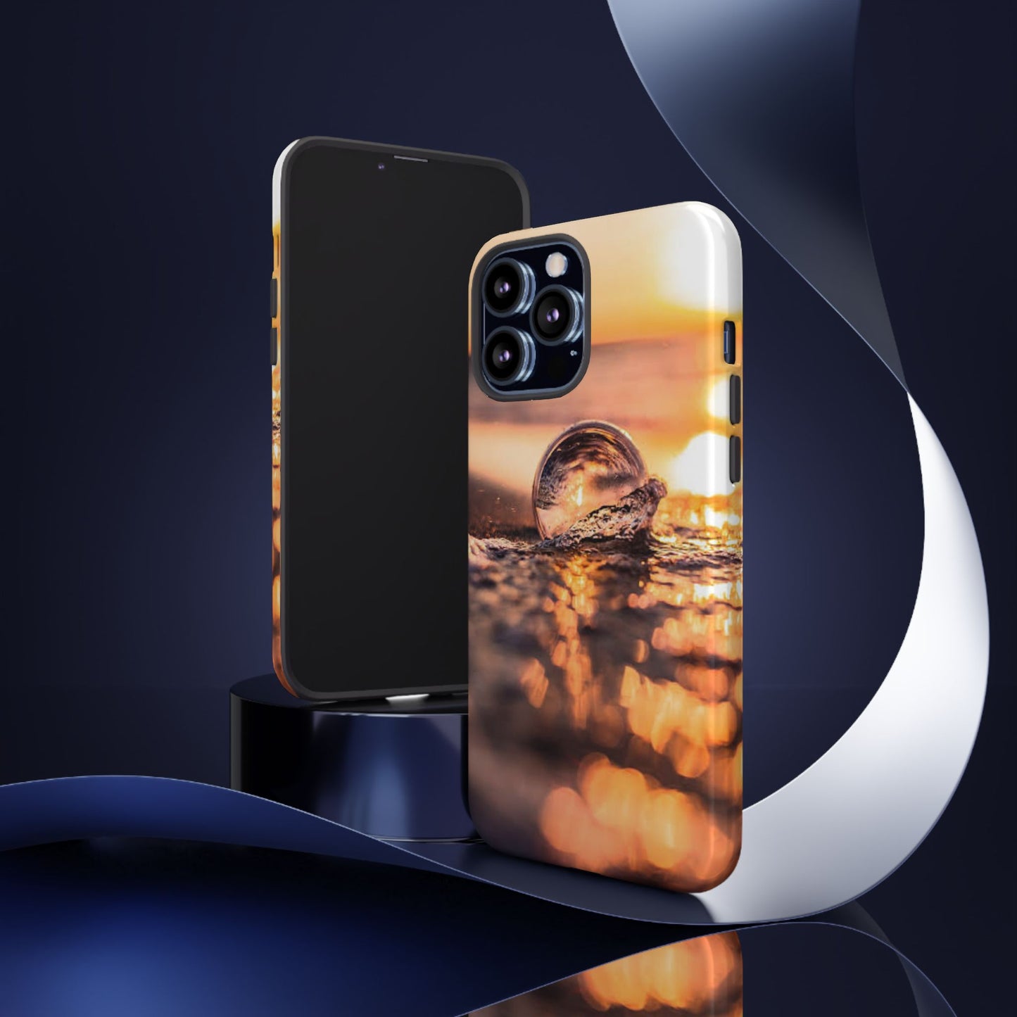 Sunset Bubble Phone Case, Tough Cases, Beach Lover Gift, Summer Vibes, Cell Phone Accessories, Unique Design, Nature Photography
