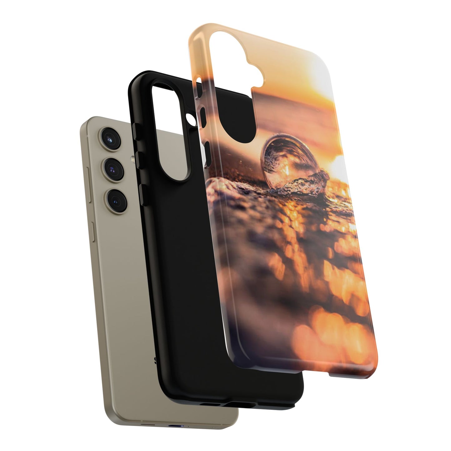 Sunset Bubble Phone Case, Tough Cases, Beach Lover Gift, Summer Vibes, Cell Phone Accessories, Unique Design, Nature Photography