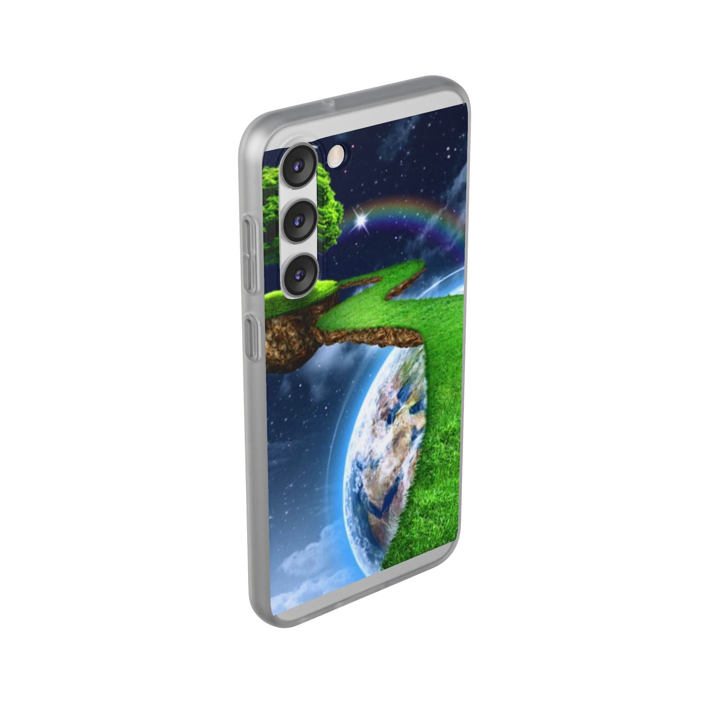 Dreamy Landscape Phone Case, Eco-Friendly Cell Phone Cover, Nature Inspired Gift, Aesthetic Mobile Case, Vibrant Rainbow Design