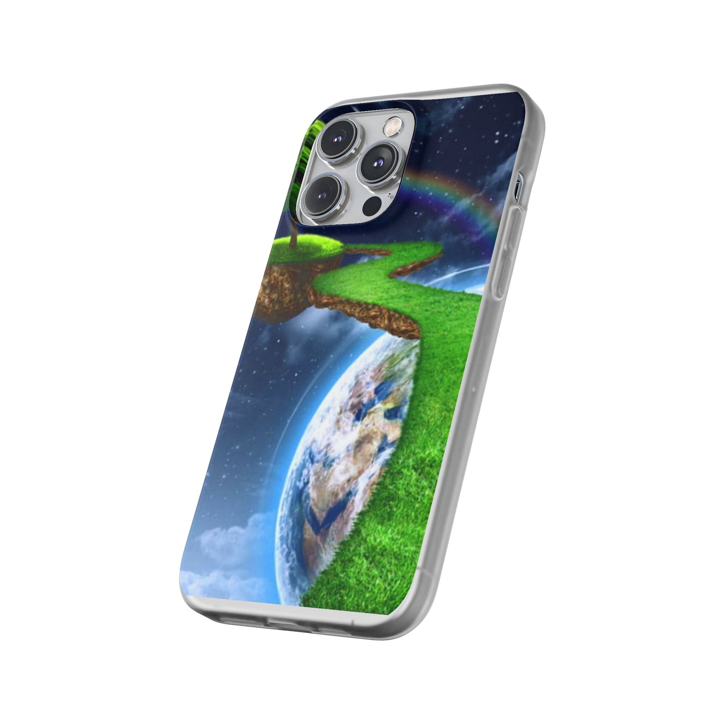 Dreamy Landscape Phone Case, Eco-Friendly Cell Phone Cover, Nature Inspired Gift, Aesthetic Mobile Case, Vibrant Rainbow Design