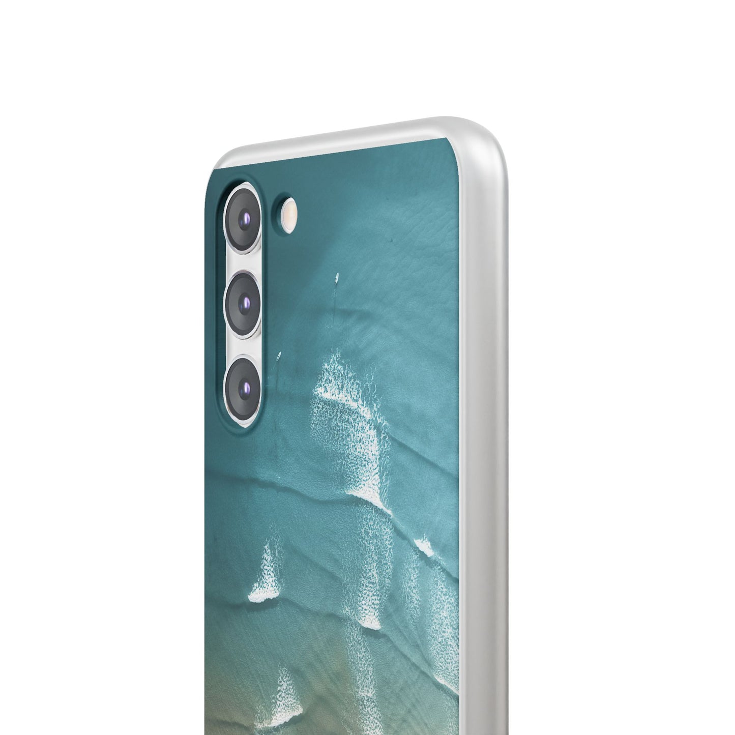 Ocean Waves Inspirational Phone Case, Beach Flexi Case, Life Quote Accessory, Coastal Decor, Gift