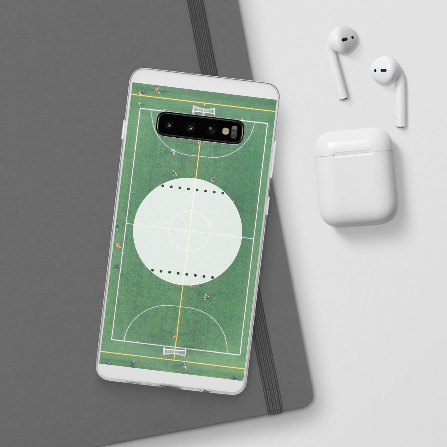Soccer Field Phone Cases, Sporty Flexi Cases for Sports Lovers, Gift for Athletes, Unique Phone Cover, Perfect for Game Day