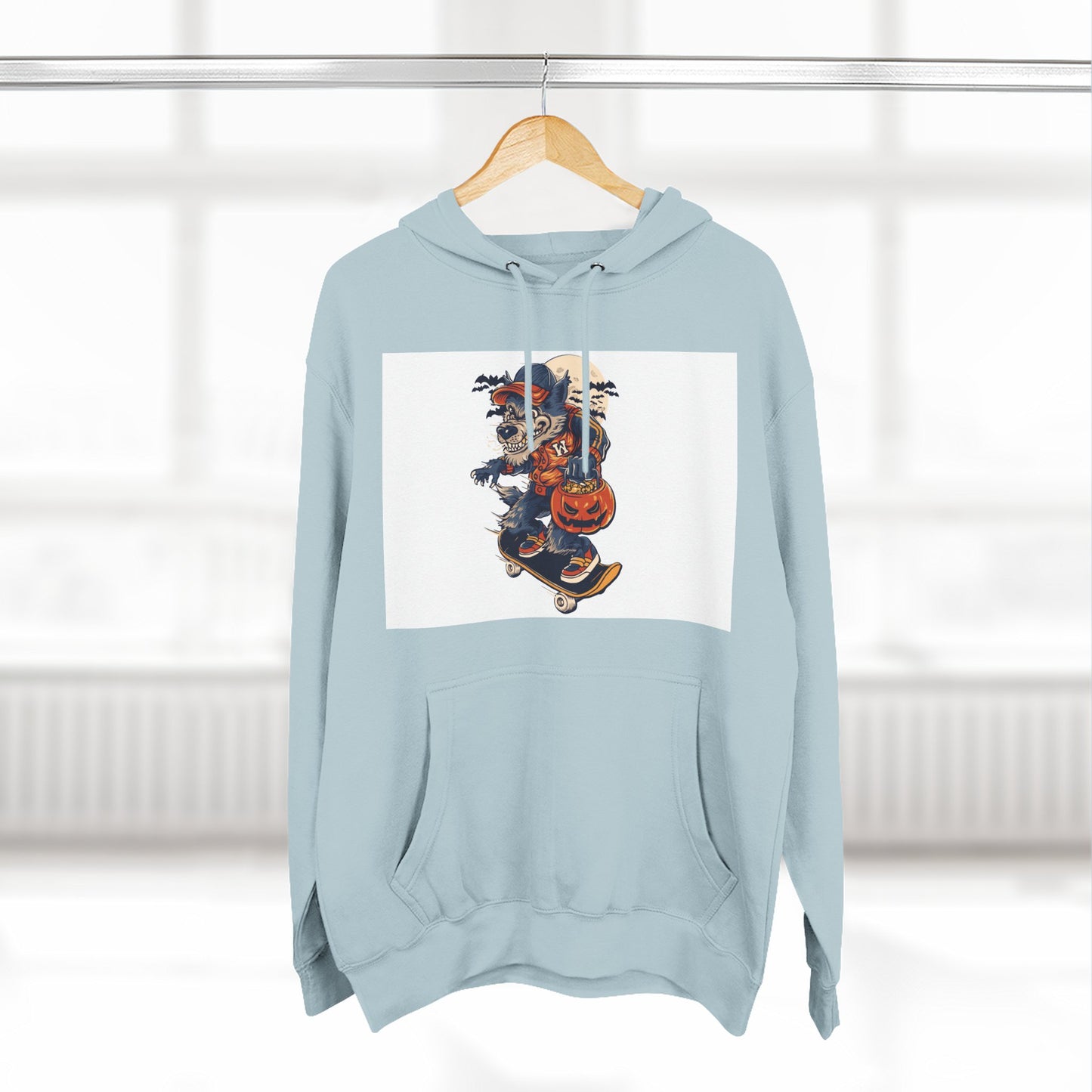 Fleece Hoodie with Halloween Design, Cozy Sweatshirt, Fall Fashion, Gift for Her, Casual Layering