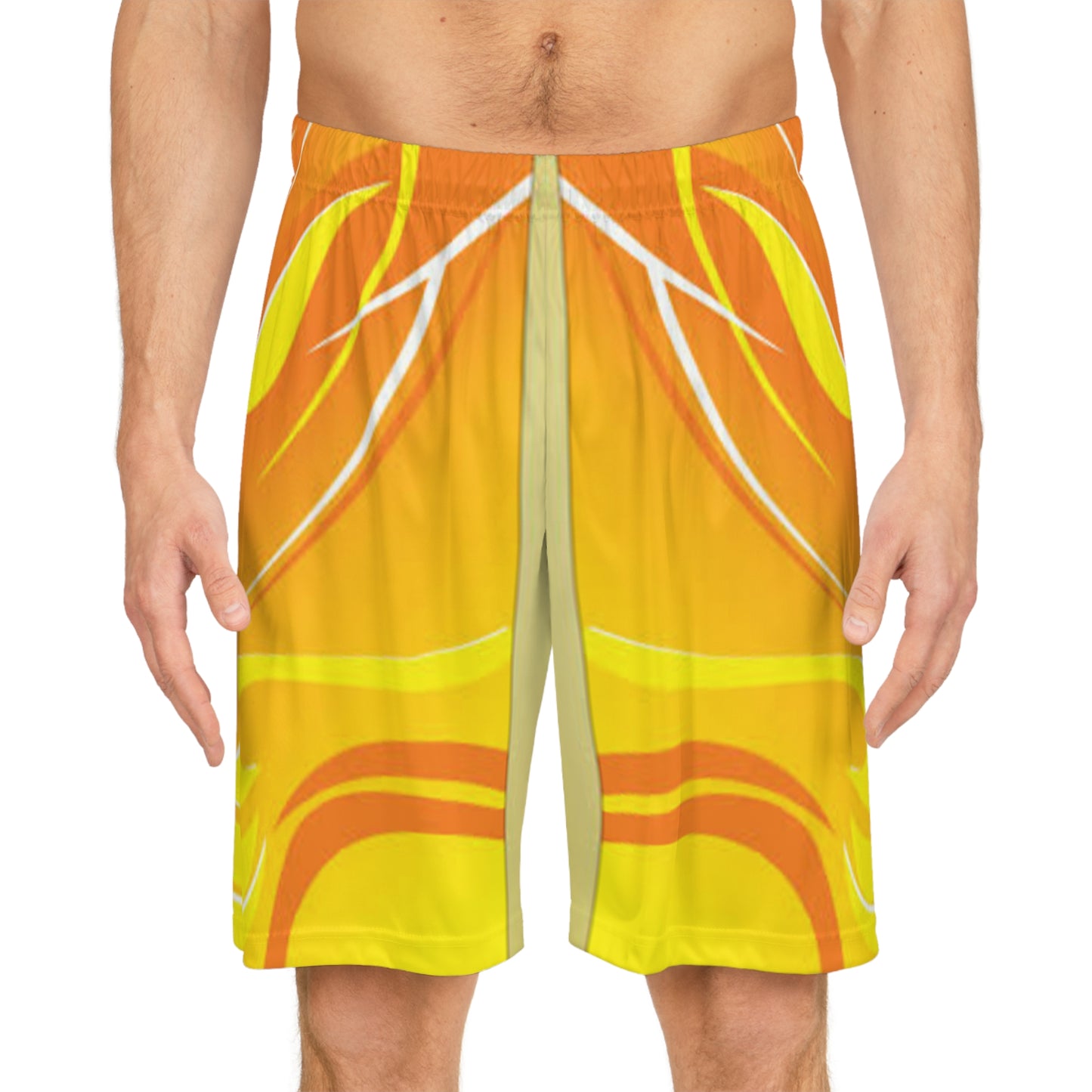 Vibrant Flame Basketball Shorts, Sportswear, Gym Gear, Summer Shorts, Activewear, Outdoor Activities