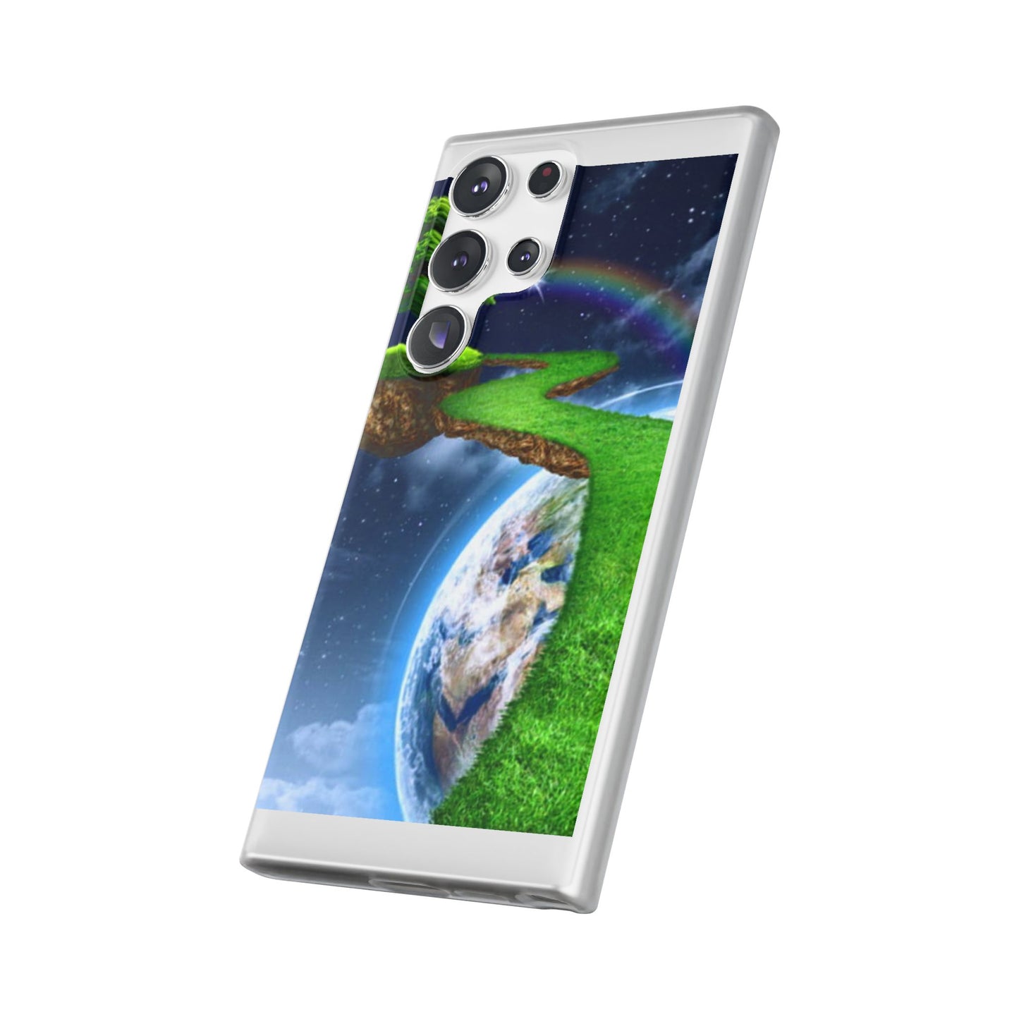 Dreamy Landscape Phone Case, Eco-Friendly Cell Phone Cover, Nature Inspired Gift, Aesthetic Mobile Case, Vibrant Rainbow Design