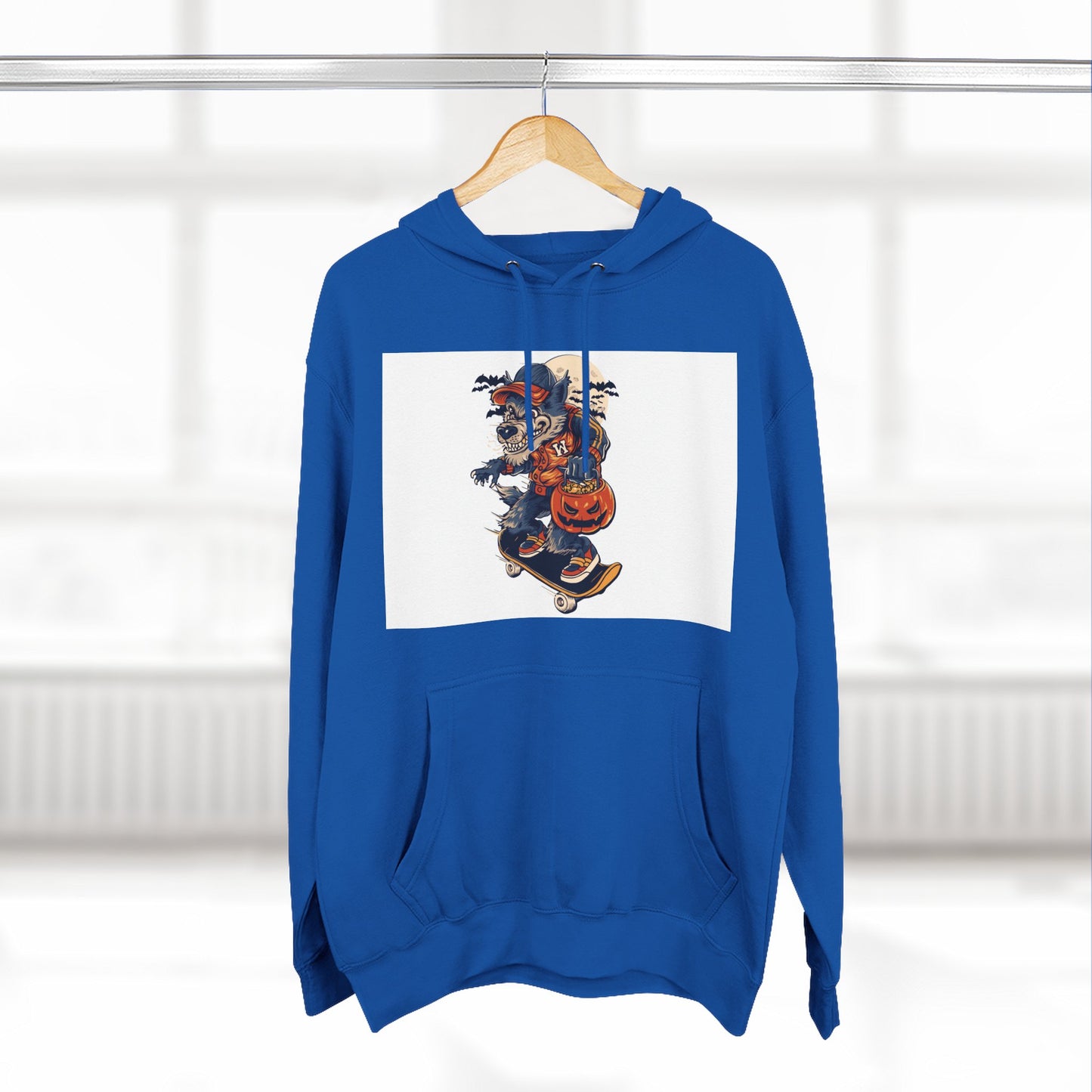 Fleece Hoodie with Halloween Design, Cozy Sweatshirt, Fall Fashion, Gift for Her, Casual Layering