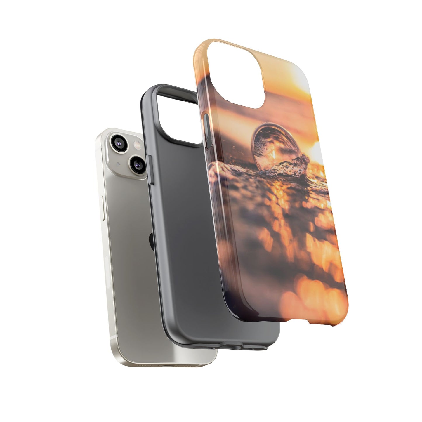 Sunset Bubble Phone Case, Tough Cases, Beach Lover Gift, Summer Vibes, Cell Phone Accessories, Unique Design, Nature Photography
