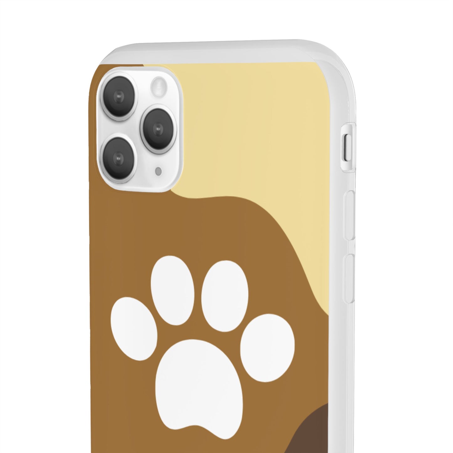 Pet Lover's Flexi Case, Cute Dog Paw Phone Cover, Animal Lover Gift, Dog Mom Accessory, Unique Pet Design Case