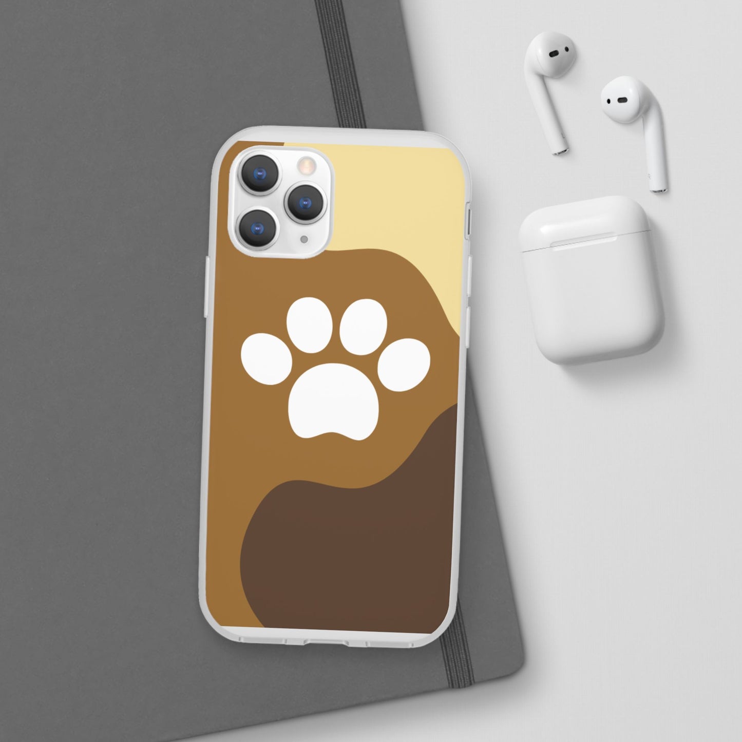 Pet Lover's Flexi Case, Cute Dog Paw Phone Cover, Animal Lover Gift, Dog Mom Accessory, Unique Pet Design Case