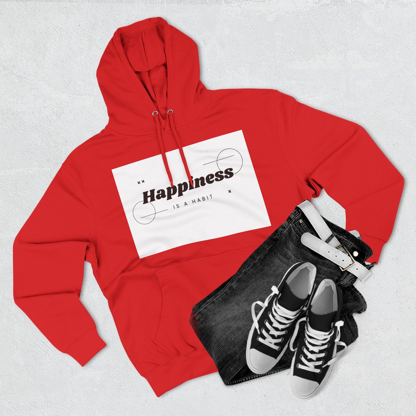 Happiness Is A Habit Hoodie, Cozy Sweatshirt, Motivational Apparel, Ideal Gift for Her, Everyday Comfort Wear