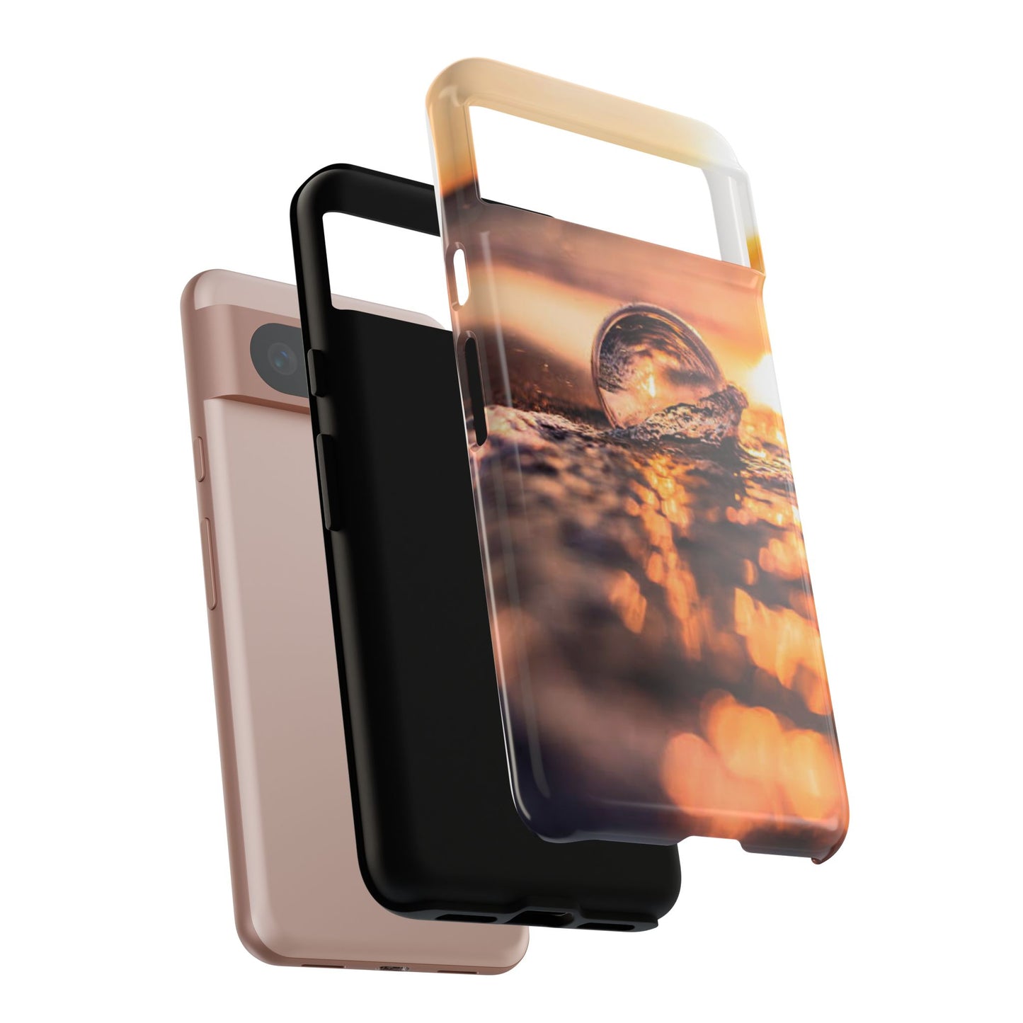 Sunset Bubble Phone Case, Tough Cases, Beach Lover Gift, Summer Vibes, Cell Phone Accessories, Unique Design, Nature Photography