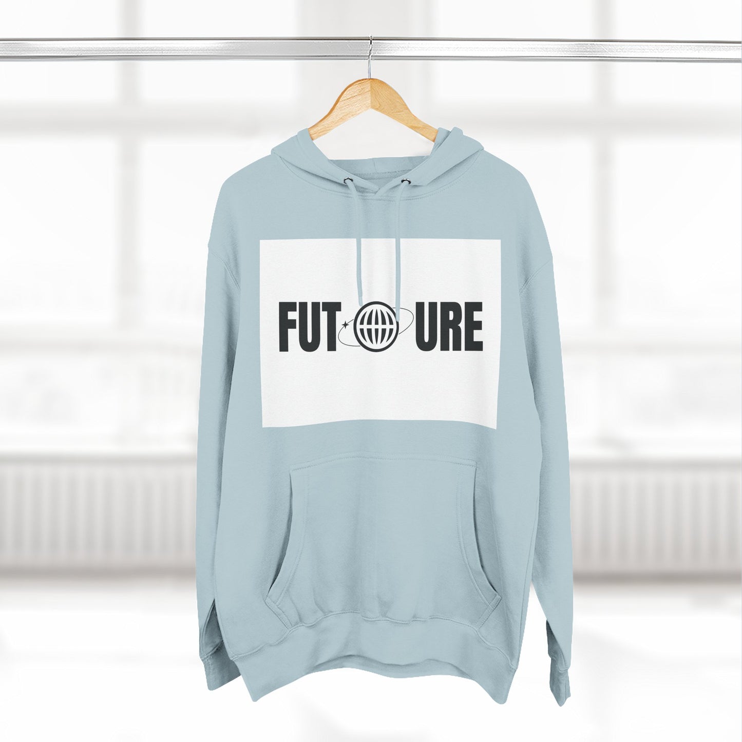 Futuristic Three-Panel Fleece Hoodie, Cozy Fashion, Streetwear Style, Gift for Trendsetters, Everyday Comfort
