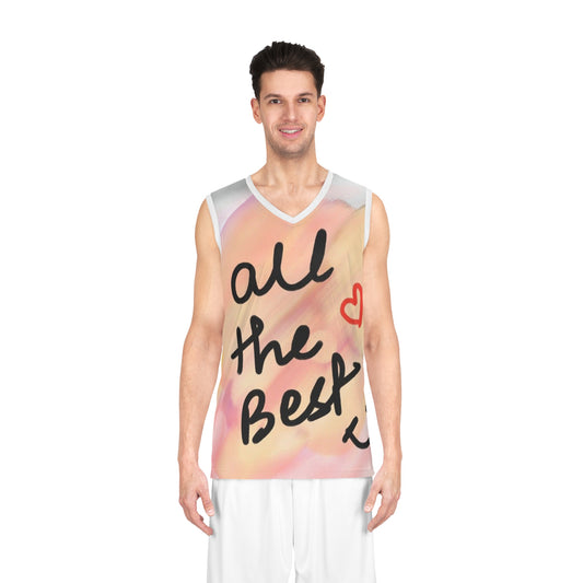 Colorful Basketball Jersey with Inspirational Design, Sport Jersey, AOP Tank, Activewear Gift, Men's Basketball Top, Sports Apparel