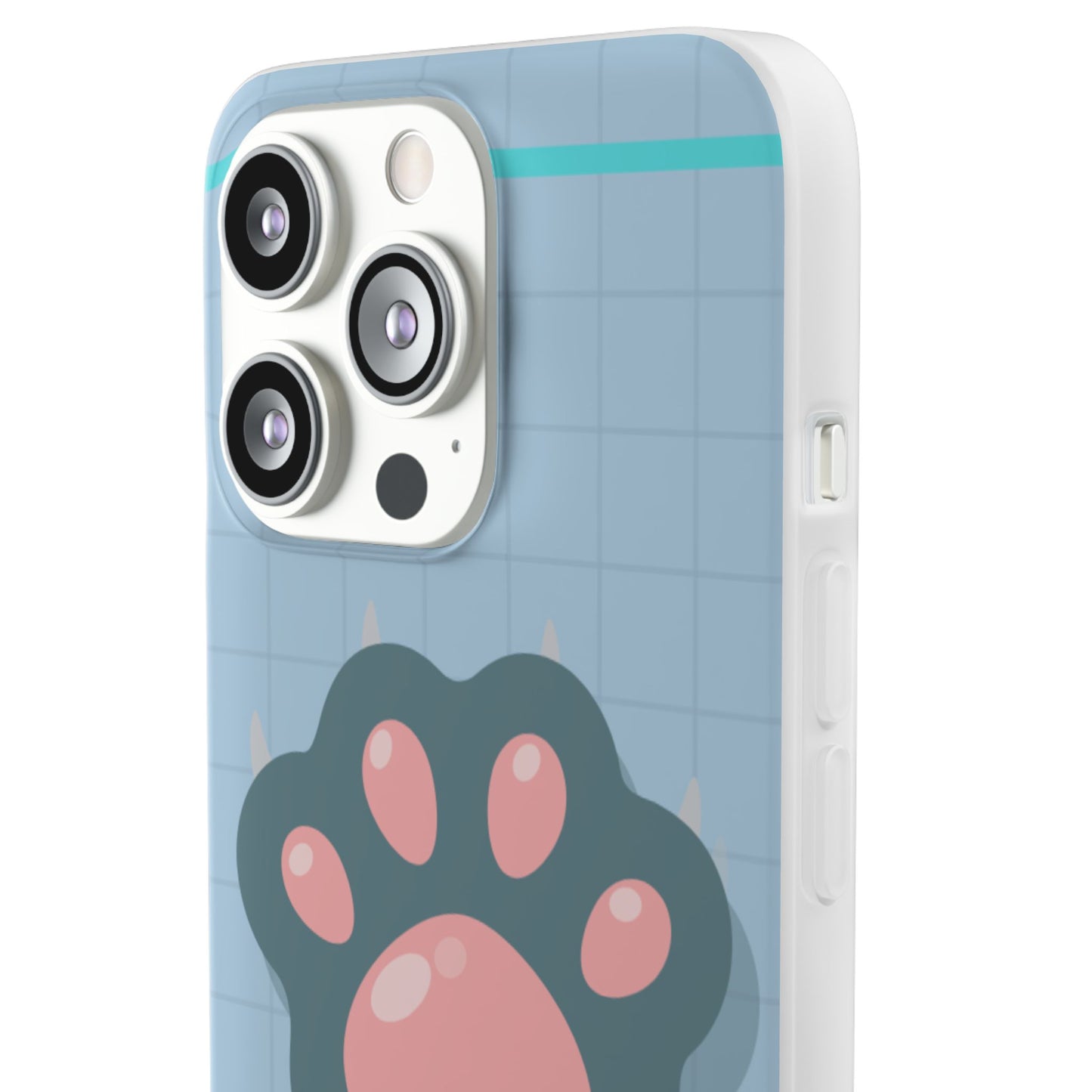 Paw Print Phone Case, Cute Pet Lover Flexi Cases, Dog Cat Accessory, Gift for Animal Lovers, Durable and Stylish Gadget Cover