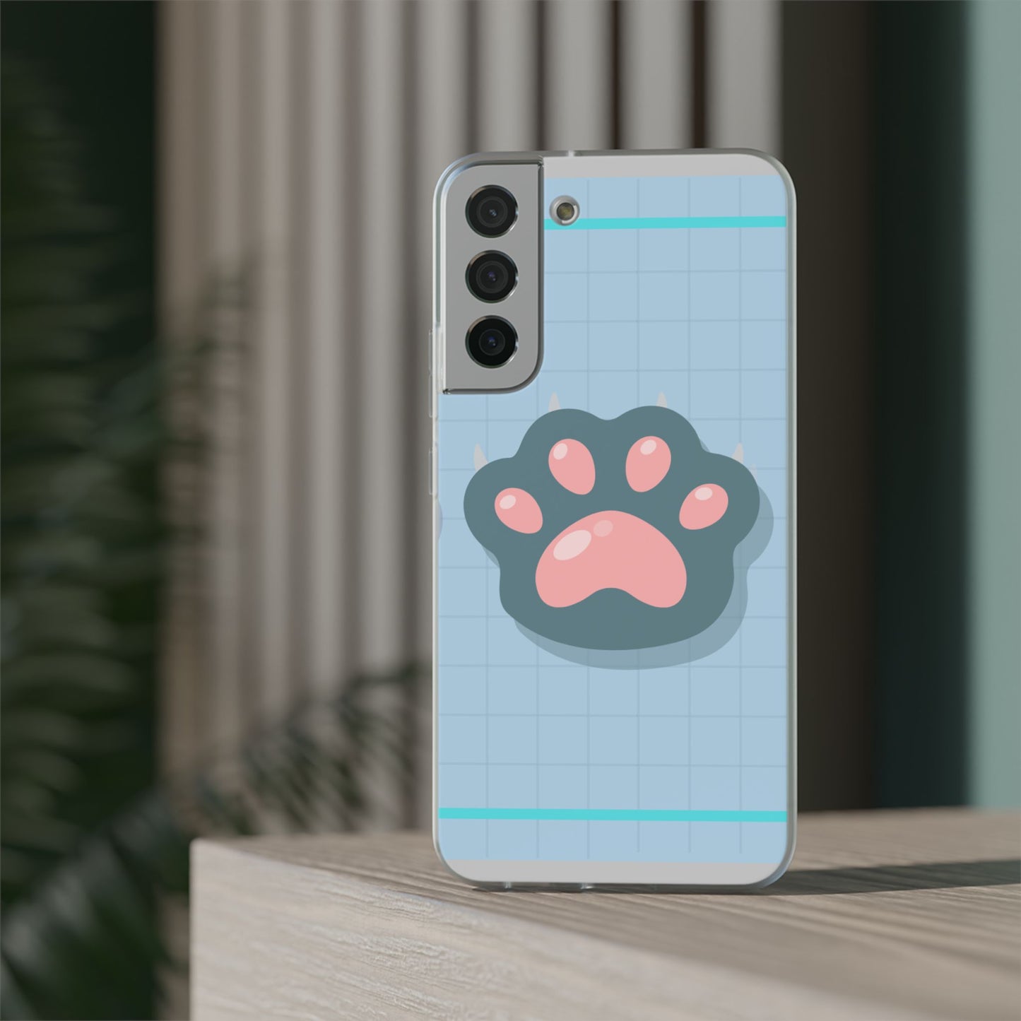 Paw Print Phone Case, Cute Pet Lover Flexi Cases, Dog Cat Accessory, Gift for Animal Lovers, Durable and Stylish Gadget Cover