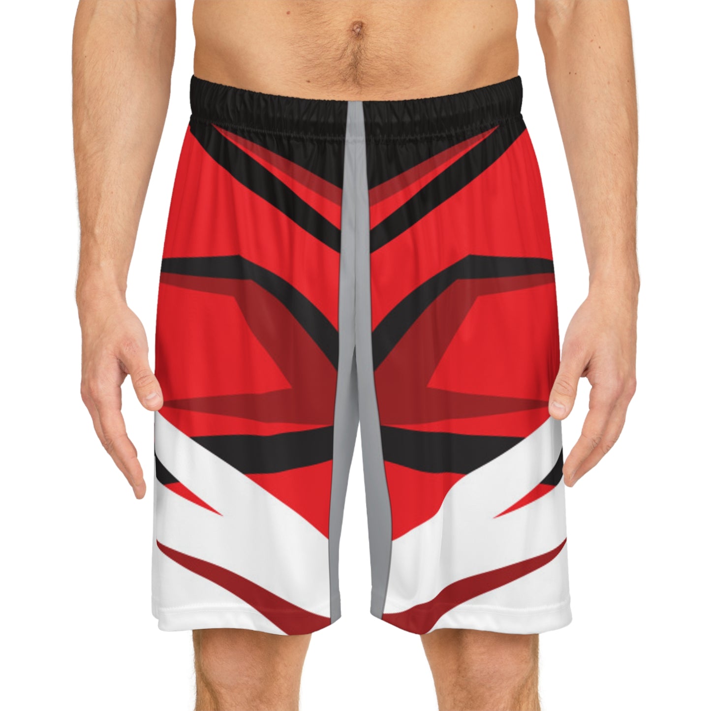 Bold Red Basketball Shorts for Sports, Summer, Gym, Team Spirit, Casual Wear