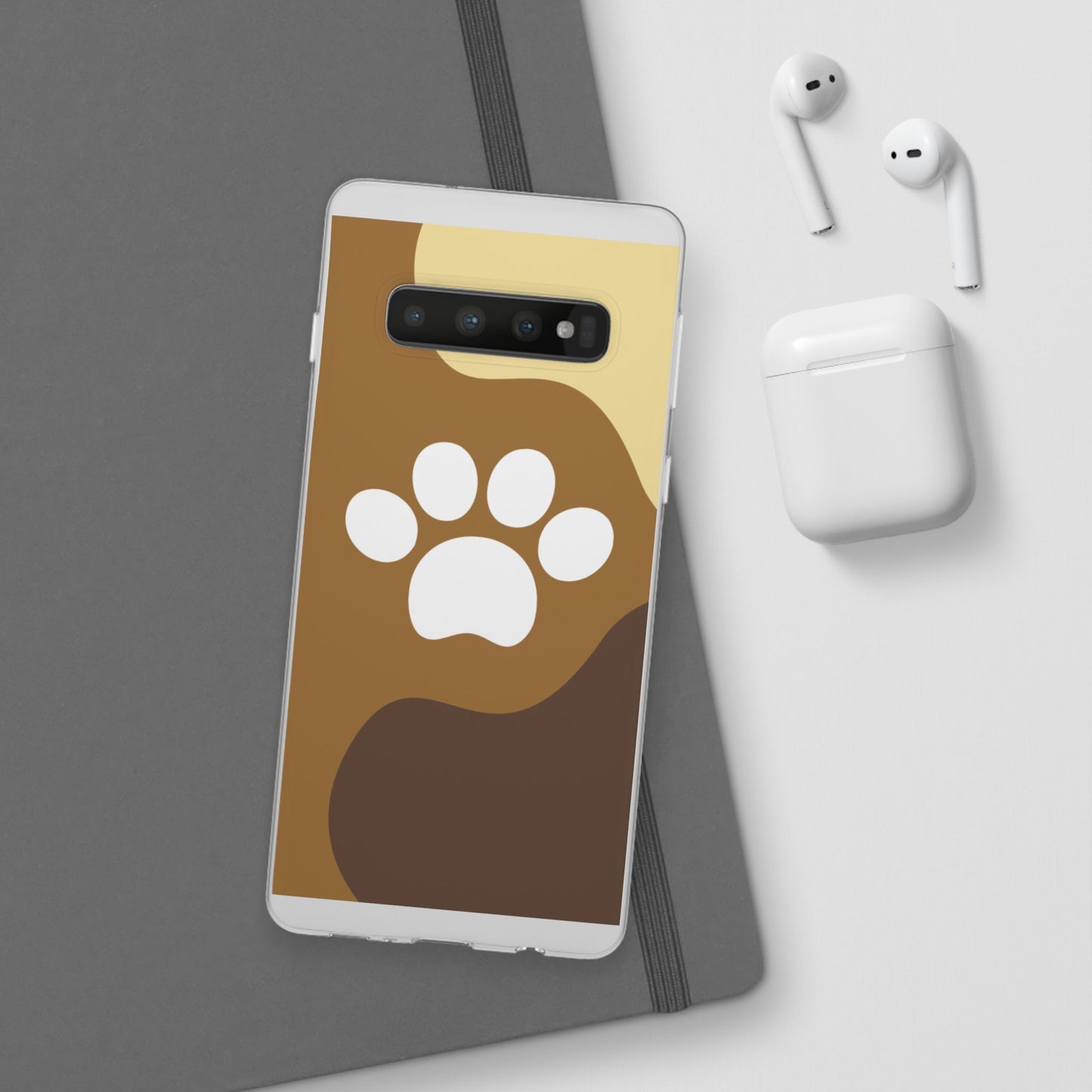 Pet Lover's Flexi Case, Cute Dog Paw Phone Cover, Animal Lover Gift, Dog Mom Accessory, Unique Pet Design Case
