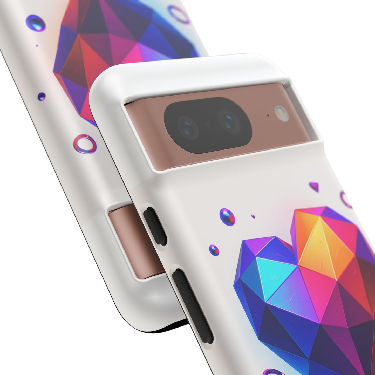 Vibrant Heart Phone Case, Tough Cases, Colorful Phone Cover, Unique Protector, Gift for Her, Cute Accessory