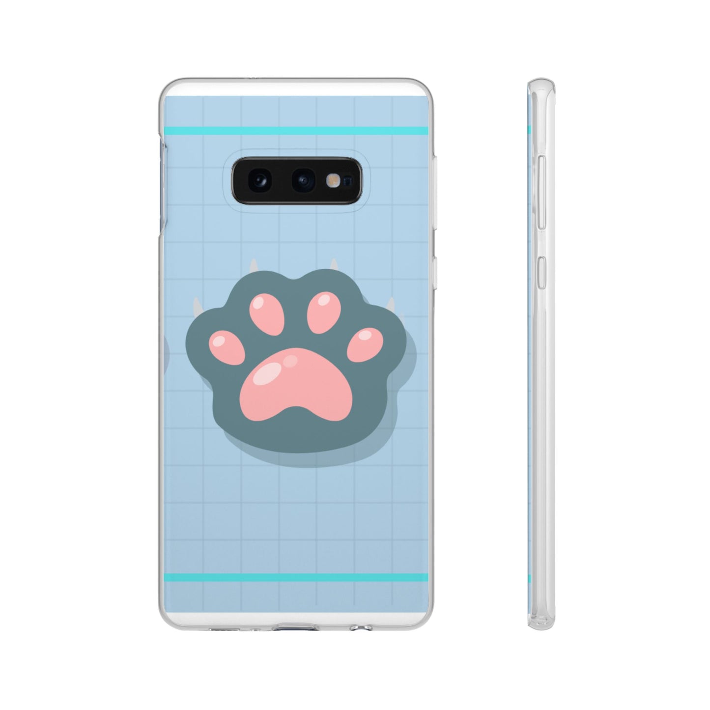 Paw Print Phone Case, Cute Pet Lover Flexi Cases, Dog Cat Accessory, Gift for Animal Lovers, Durable and Stylish Gadget Cover