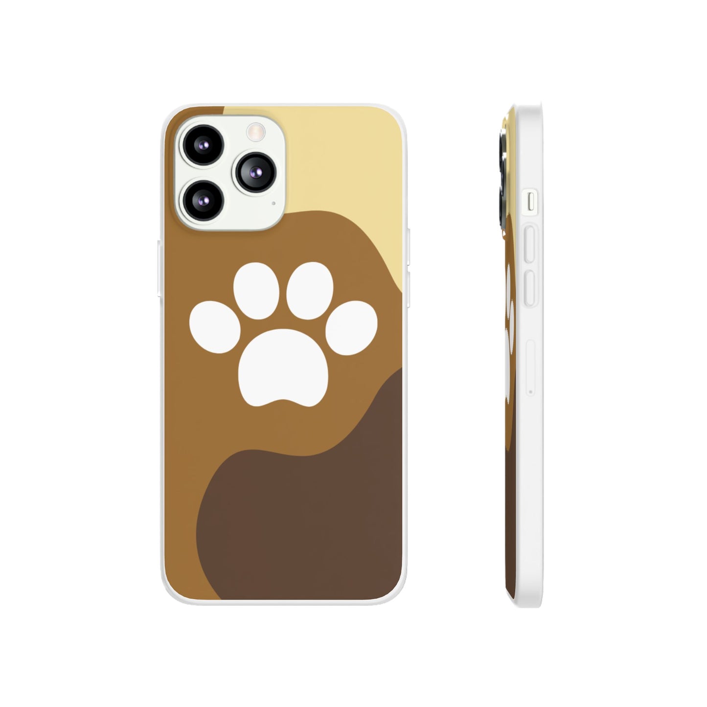 Pet Lover's Flexi Case, Cute Dog Paw Phone Cover, Animal Lover Gift, Dog Mom Accessory, Unique Pet Design Case