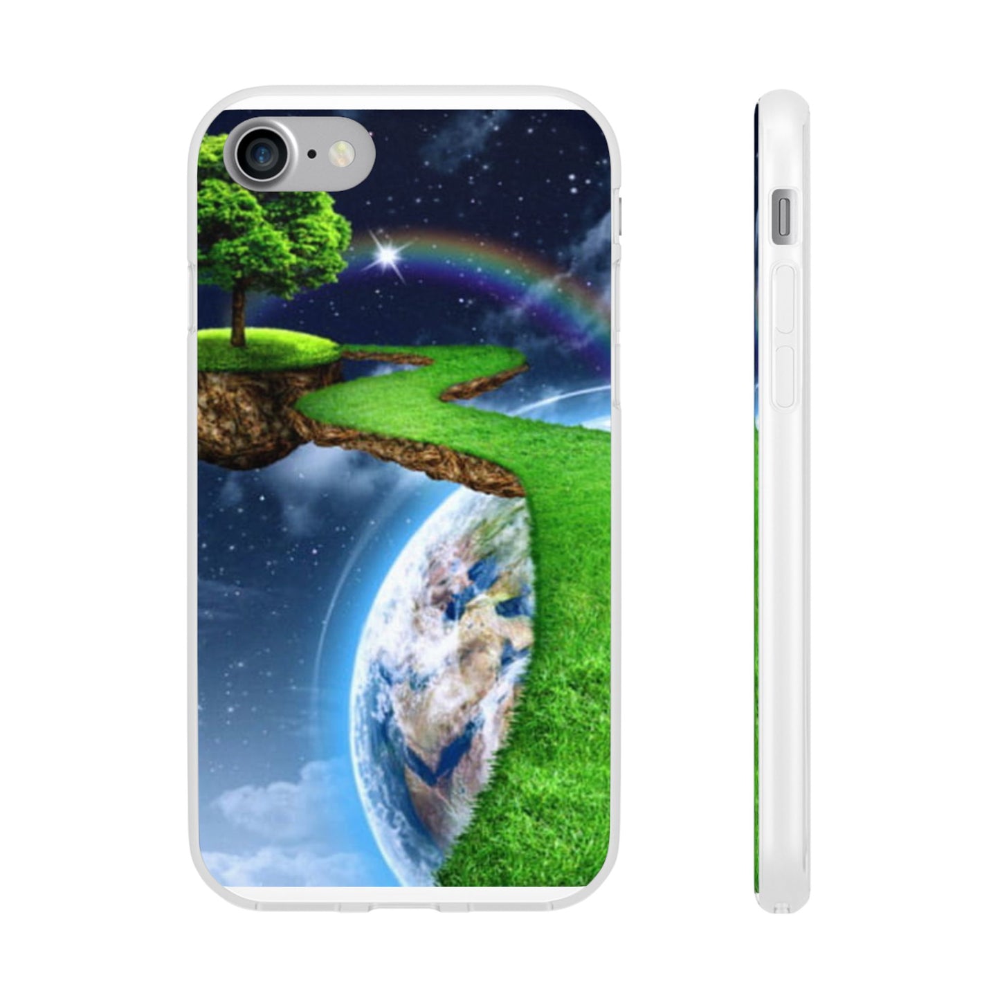 Dreamy Landscape Phone Case, Eco-Friendly Cell Phone Cover, Nature Inspired Gift, Aesthetic Mobile Case, Vibrant Rainbow Design