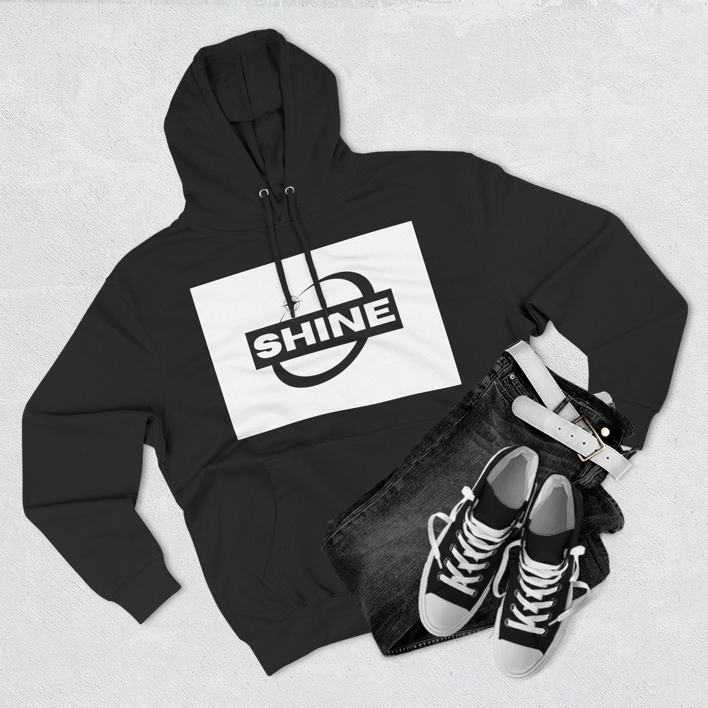 Shine & Aspire Fleece Hoodie - Cozy Sweatshirt for Inspiration, Perfect for Gifts, Winter Wear, Motivational Apparel, Casual Style