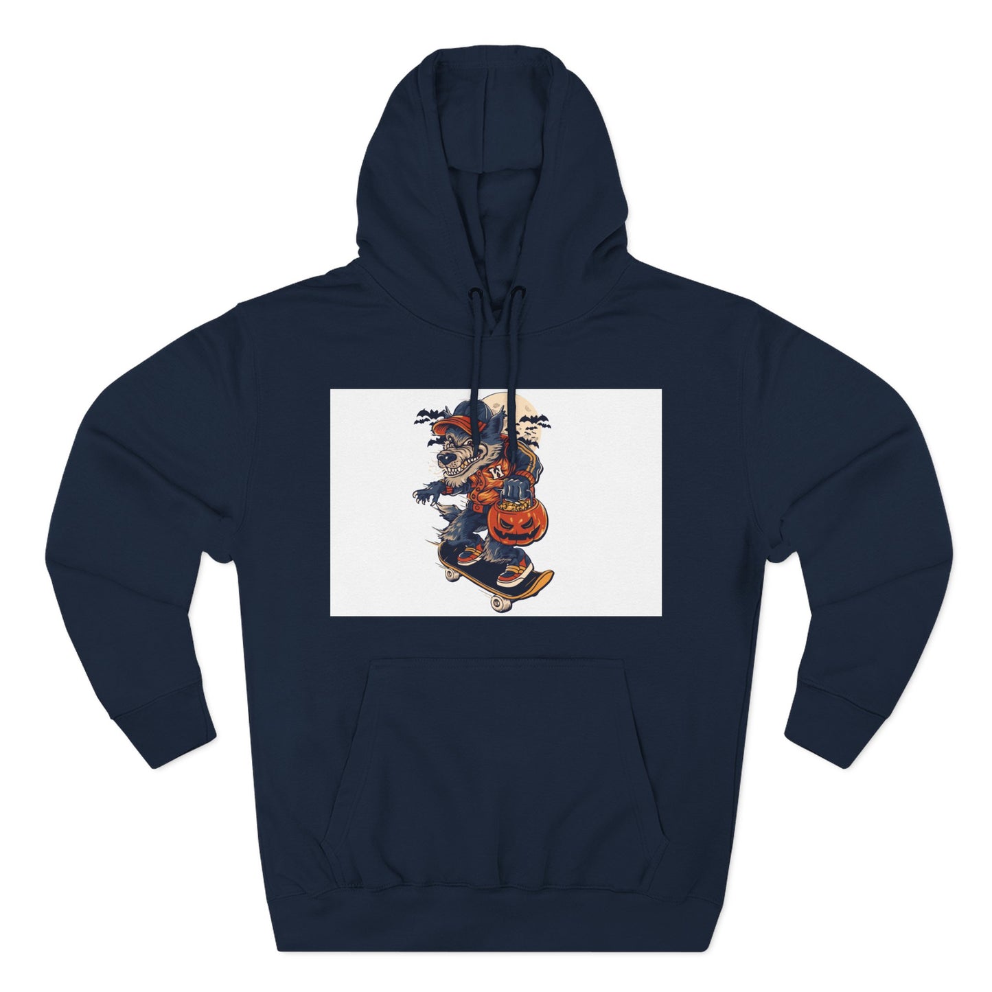 Fleece Hoodie with Halloween Design, Cozy Sweatshirt, Fall Fashion, Gift for Her, Casual Layering