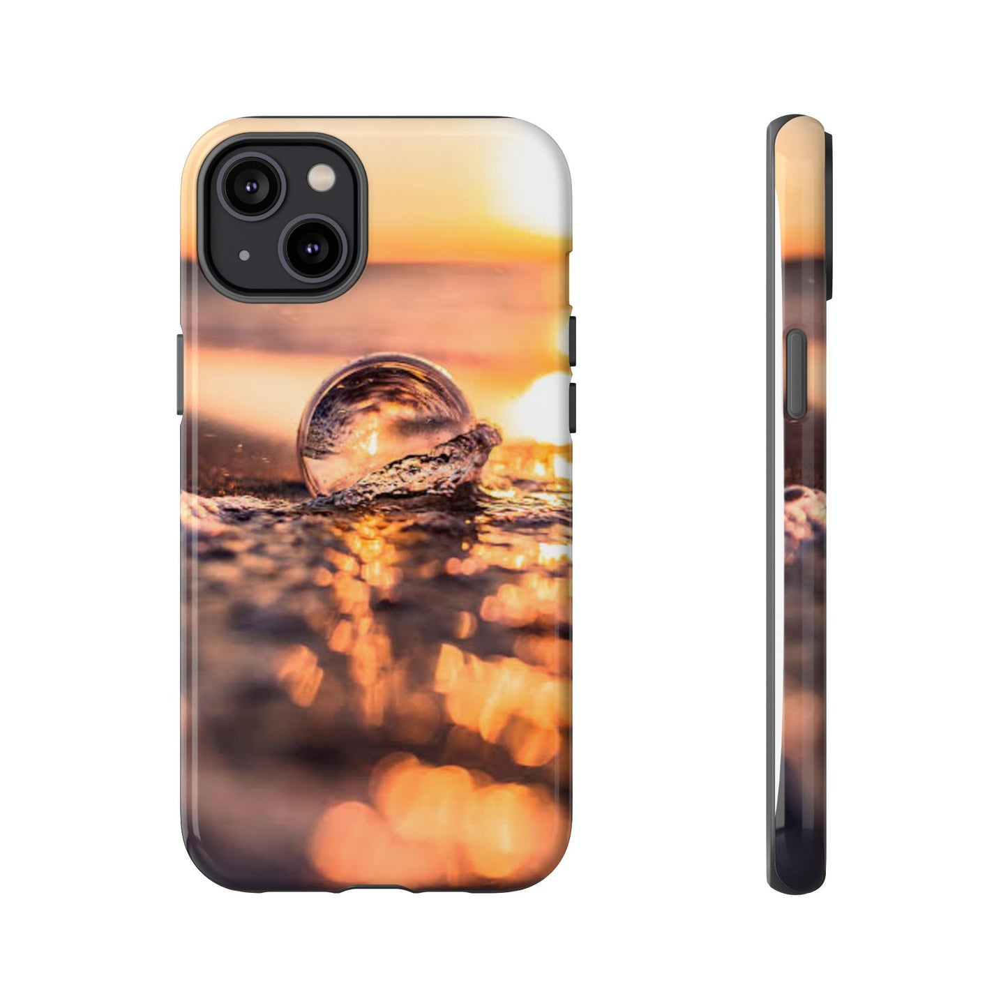 Sunset Bubble Phone Case, Tough Cases, Beach Lover Gift, Summer Vibes, Cell Phone Accessories, Unique Design, Nature Photography
