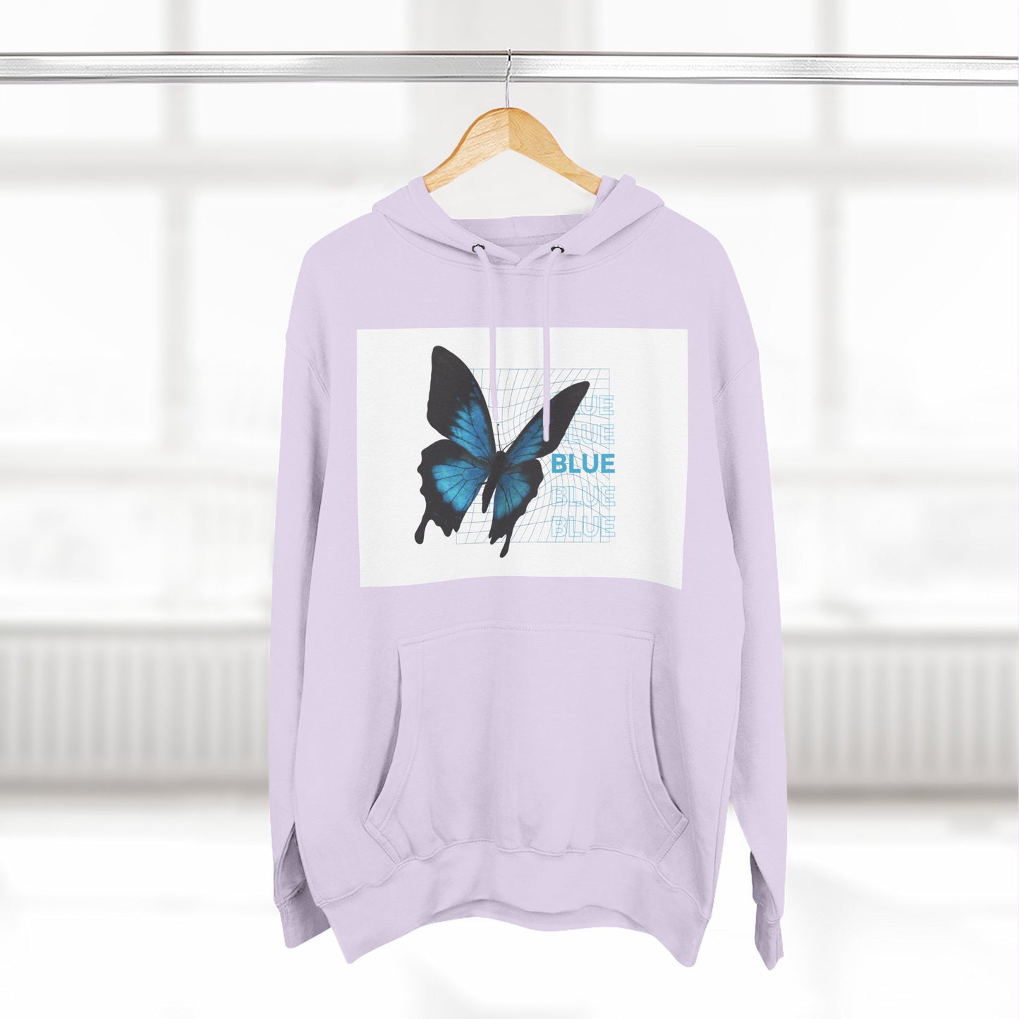 Butterfly Art Hoodie, Soft Fleece Sweatshirt, Gift for Nature Lovers, Stylish Casual Wear, Cozy Trendy Winter Apparel