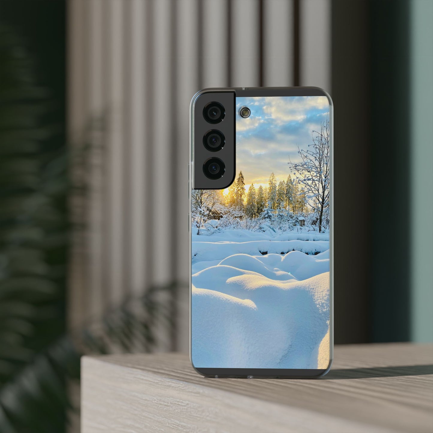 Winter Landscape Flexi Cases, Nature Phone Cover, Scenic Case, Holiday Gift, Seasonal Accessory, Outdoor Lover's Item