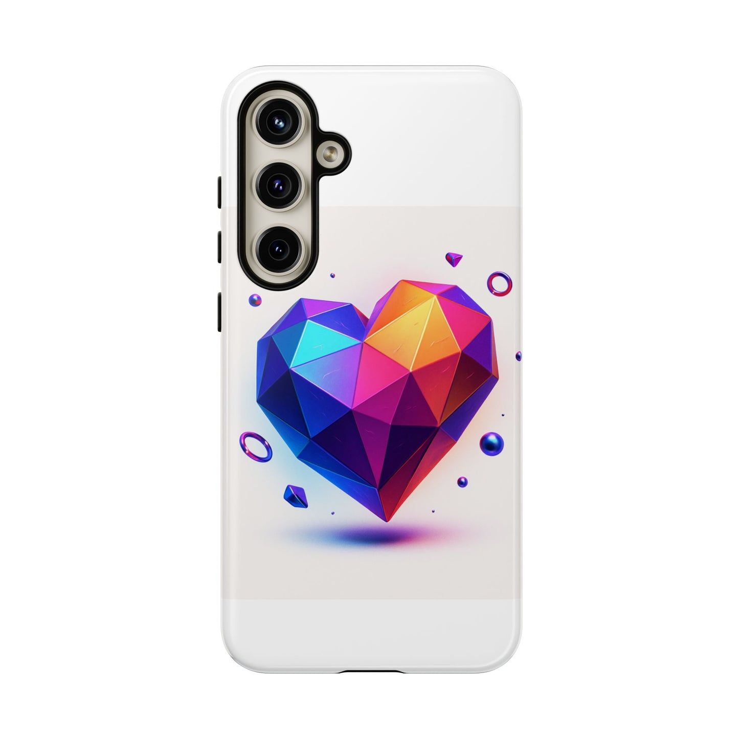 Vibrant Heart Phone Case, Tough Cases, Colorful Phone Cover, Unique Protector, Gift for Her, Cute Accessory