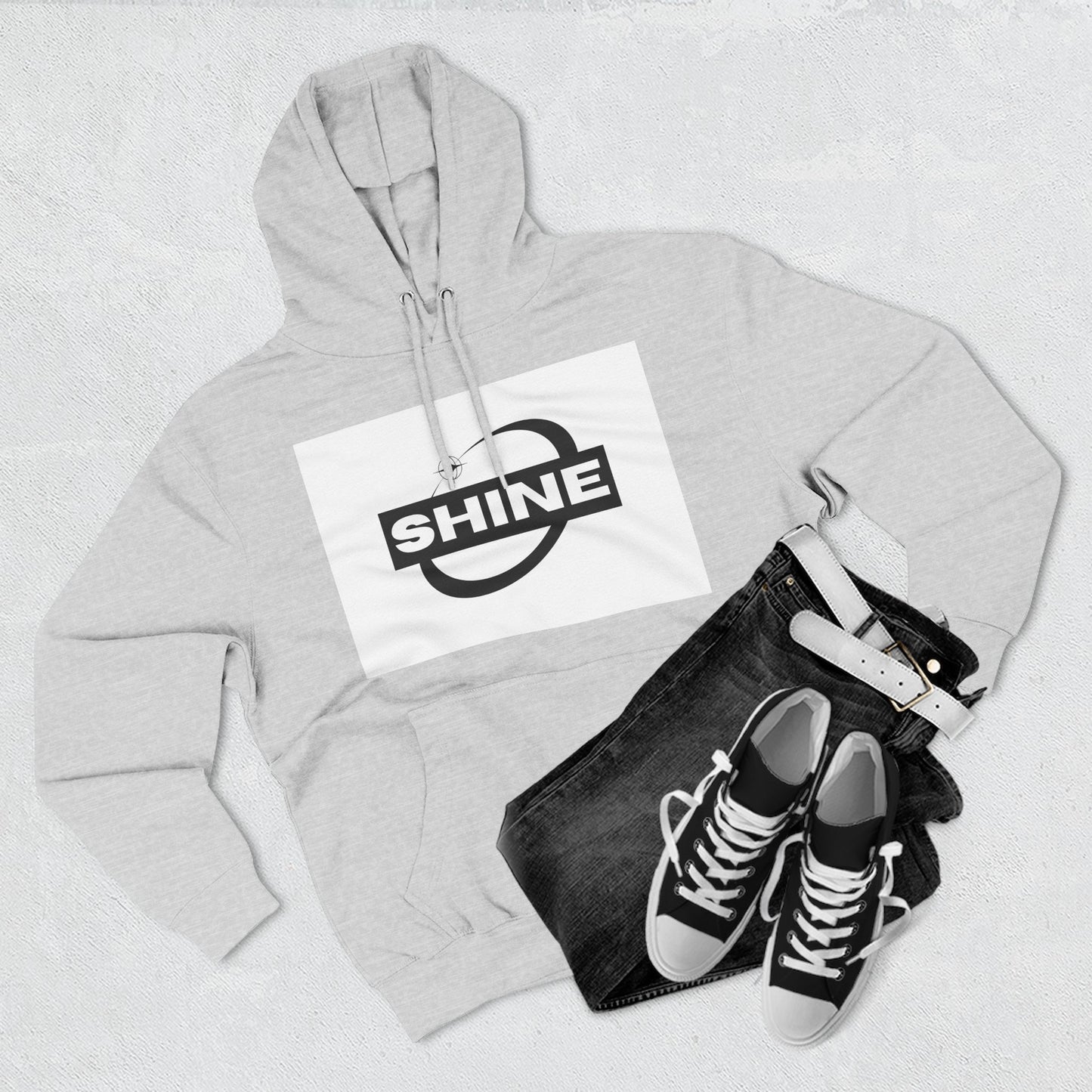 Shine & Aspire Fleece Hoodie - Cozy Sweatshirt for Inspiration, Perfect for Gifts, Winter Wear, Motivational Apparel, Casual Style