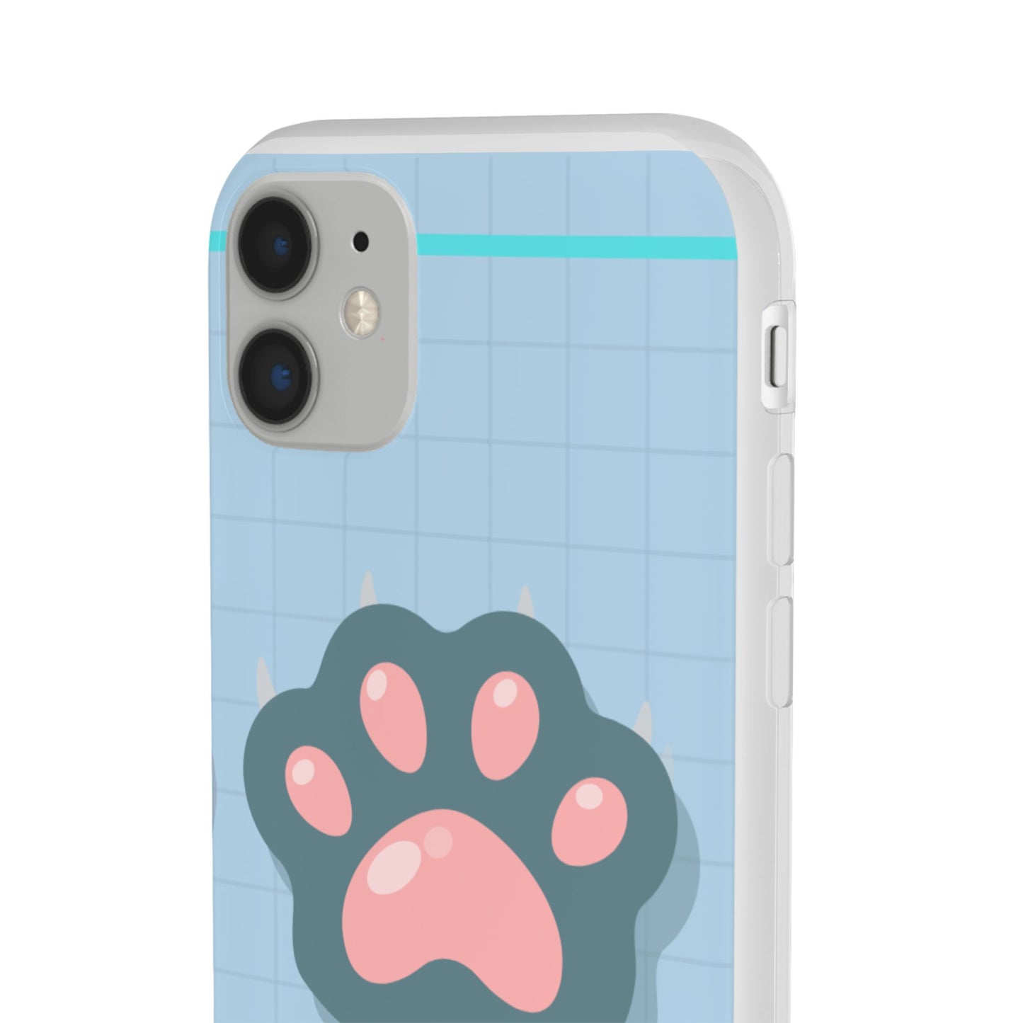 Paw Print Phone Case, Cute Pet Lover Flexi Cases, Dog Cat Accessory, Gift for Animal Lovers, Durable and Stylish Gadget Cover