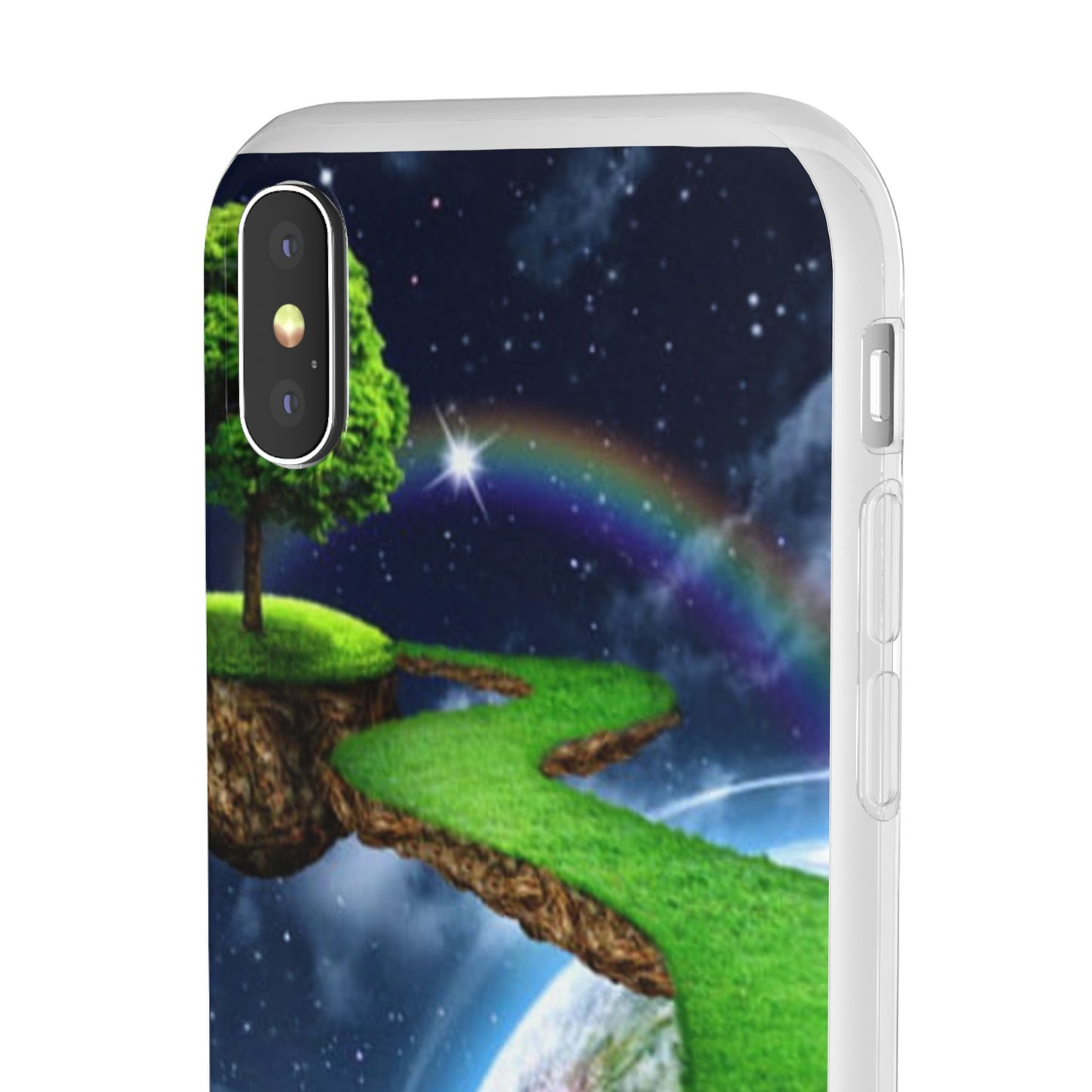 Dreamy Landscape Phone Case, Eco-Friendly Cell Phone Cover, Nature Inspired Gift, Aesthetic Mobile Case, Vibrant Rainbow Design