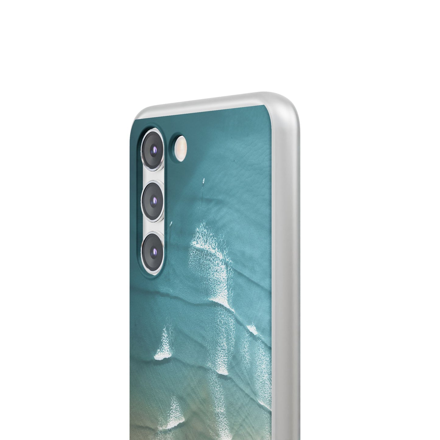 Ocean Waves Inspirational Phone Case, Beach Flexi Case, Life Quote Accessory, Coastal Decor, Gift